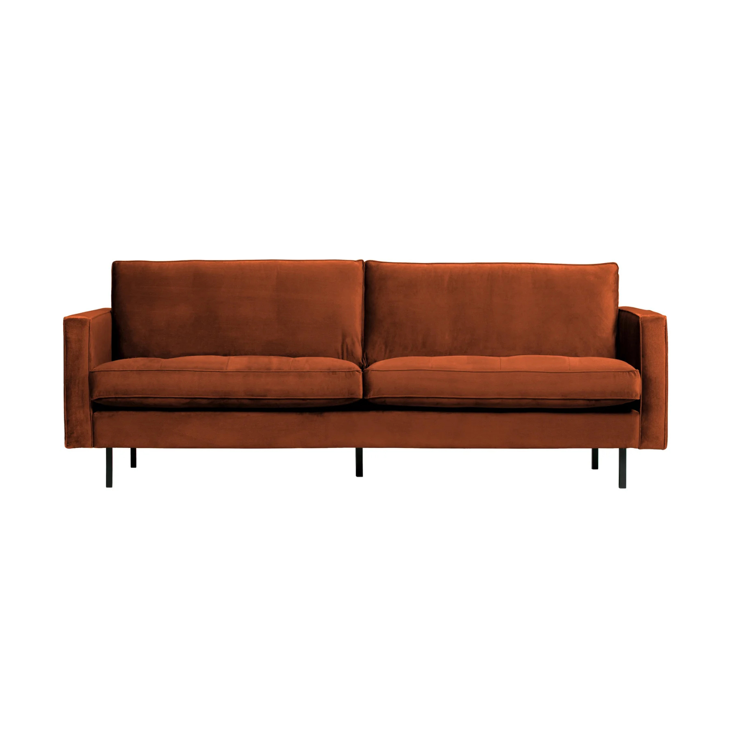 Sofa aksamitna 2,5-osobowa RODEO CLASSIC rdzawy