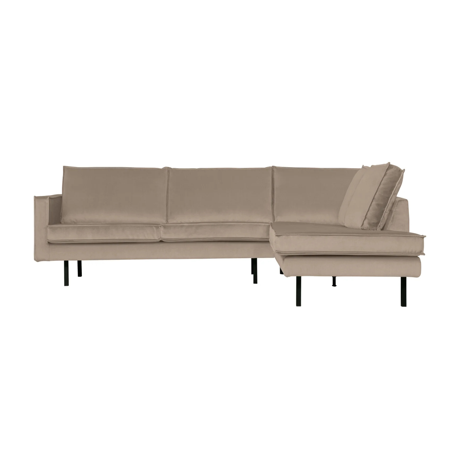 Sofa narożna aksamitna prawostronna RODEO khaki