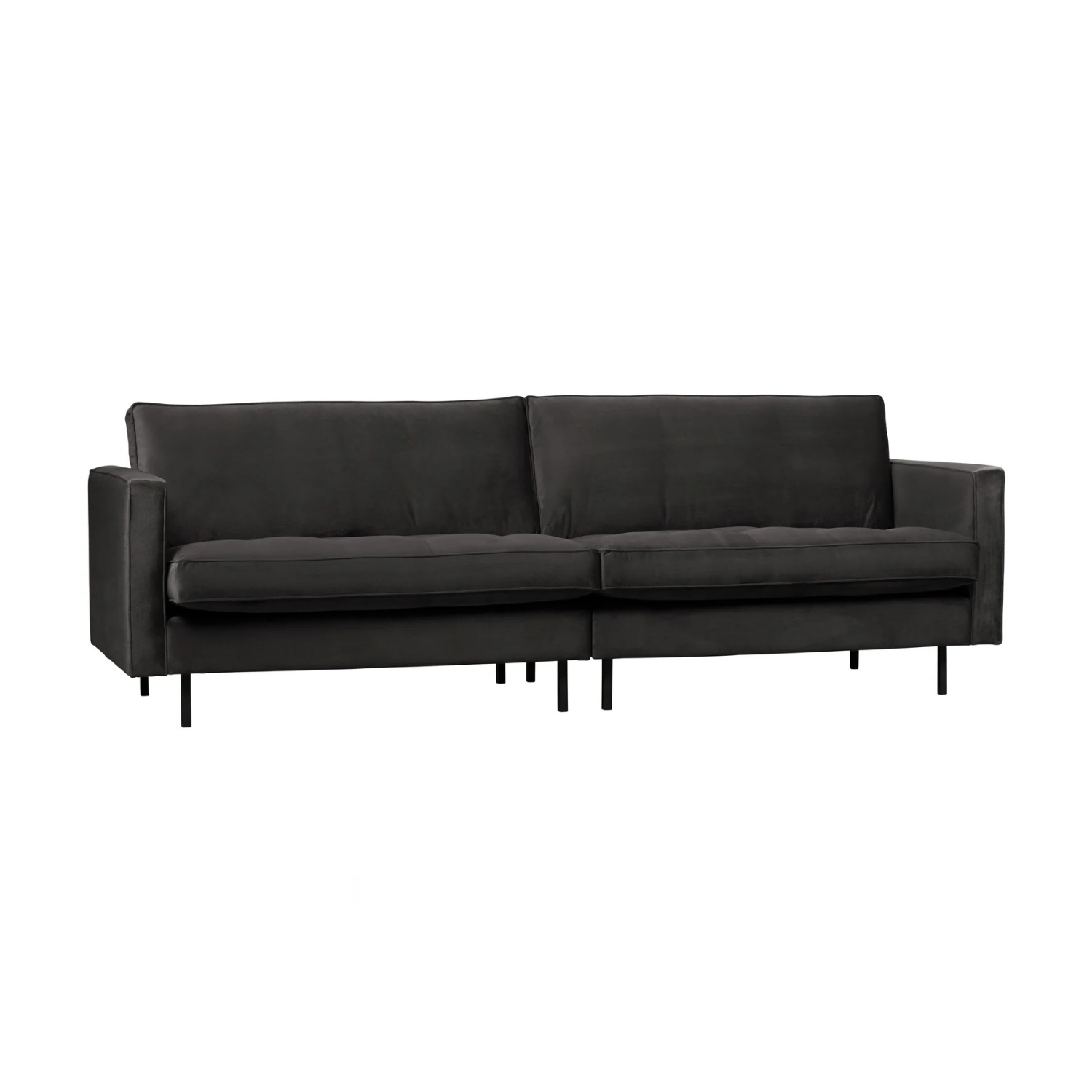 Sofa aksamitna 3-osobowa RODEO CLASSIC antracytowy