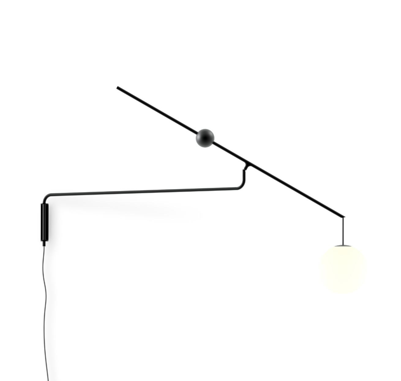 Lampa ścienna z wysięgnikiem MALAMATA czarny