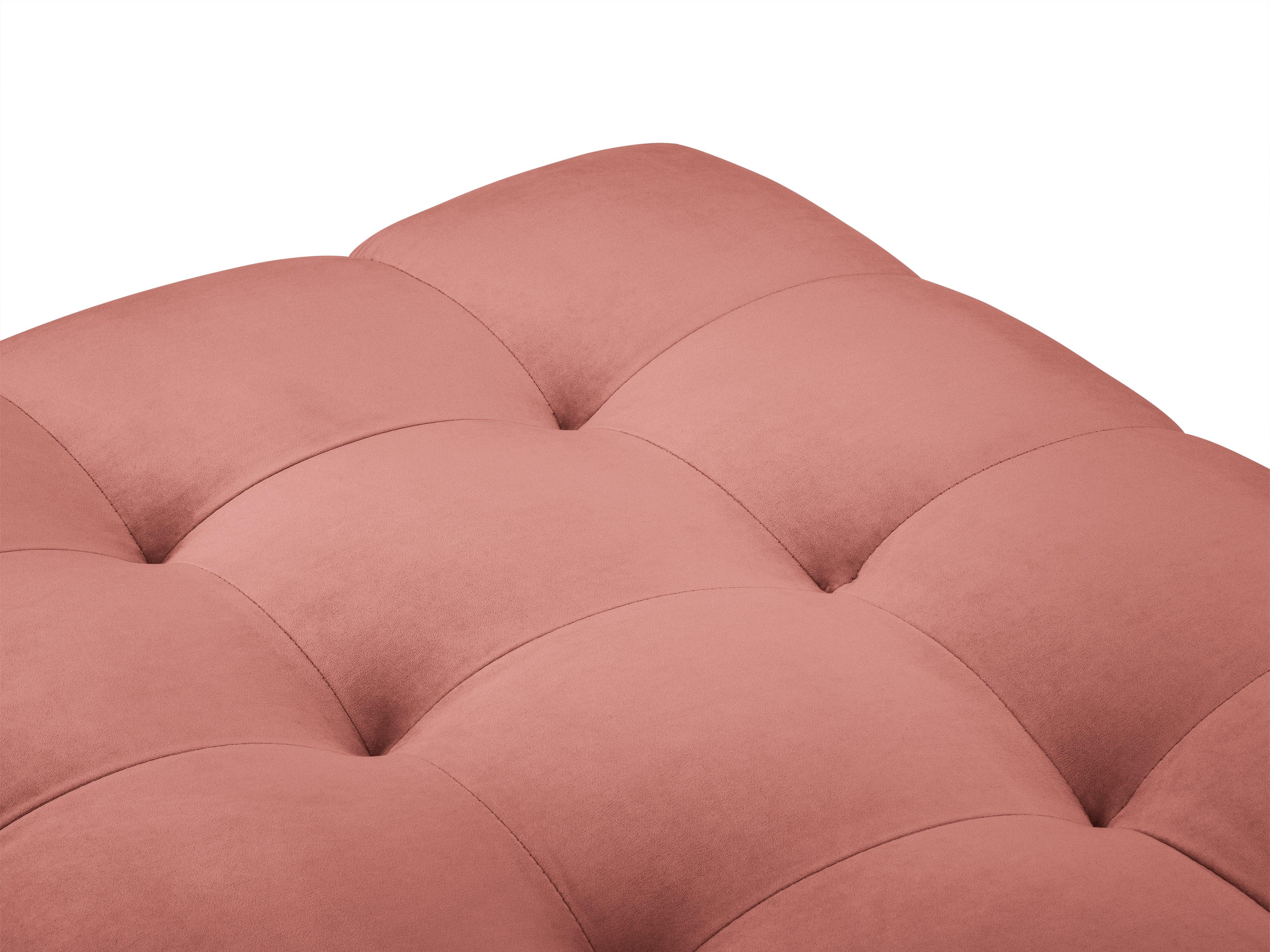Puf aksamitny BALI różowy ze złotą podstawą Cosmopolitan Design Eye on Design