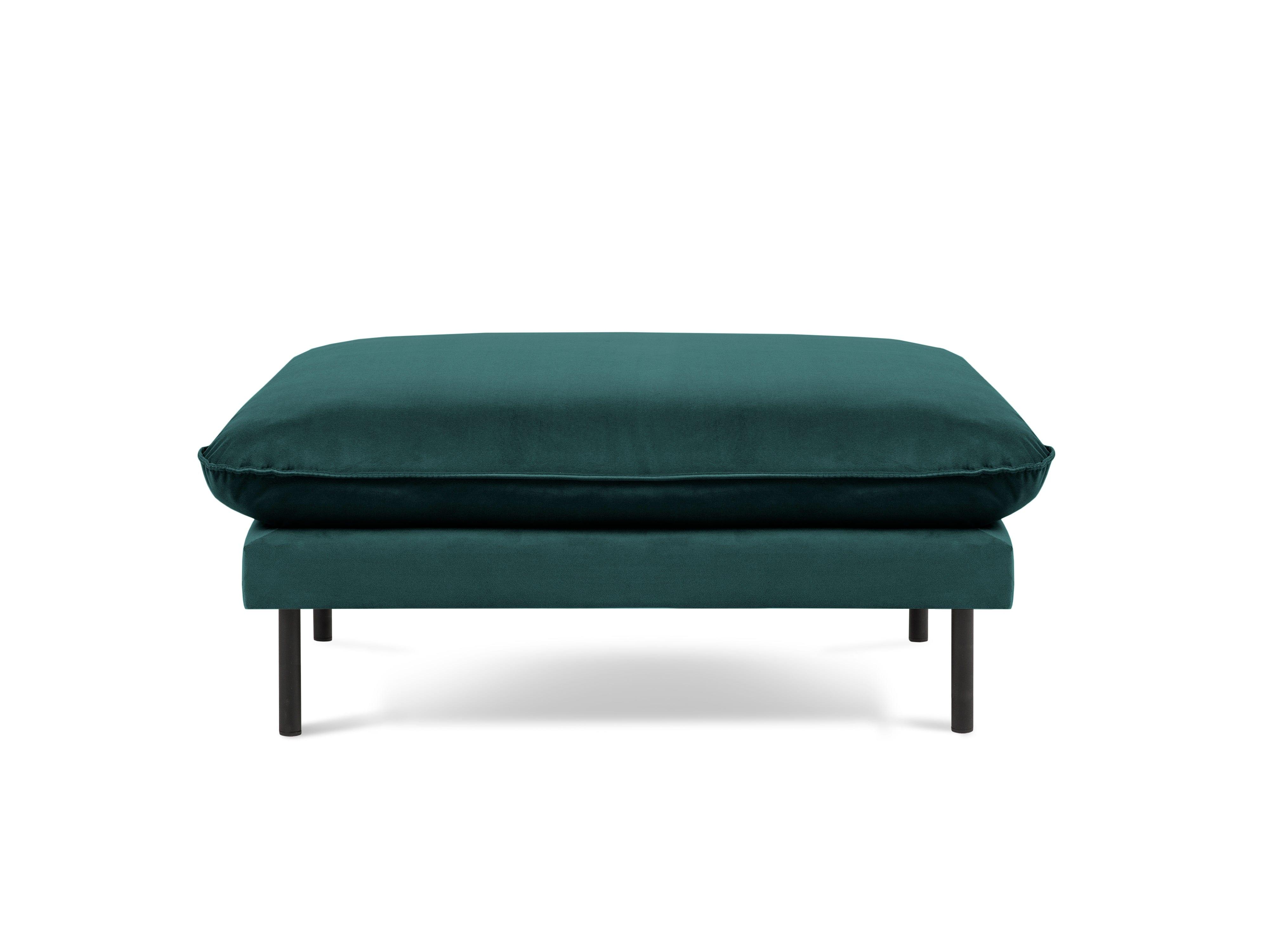 Puf aksamitny VIENNA morski z czarną podstawą Cosmopolitan Design Eye on Design