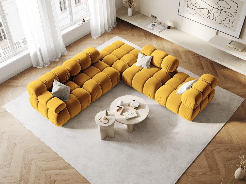 Puf / moduł aksamitny TROPEA musztardowy Milo Casa Eye on Design