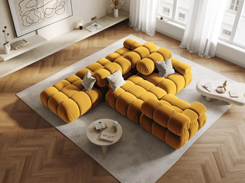 Puf / moduł aksamitny TROPEA musztardowy Milo Casa Eye on Design
