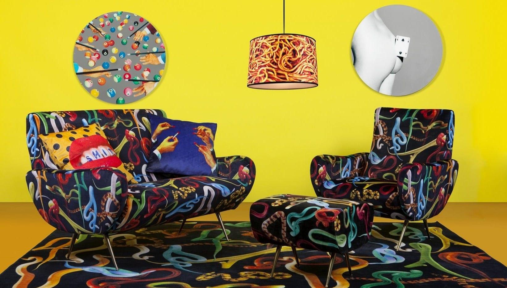 Puf SNAKES czarny Seletti Eye on Design