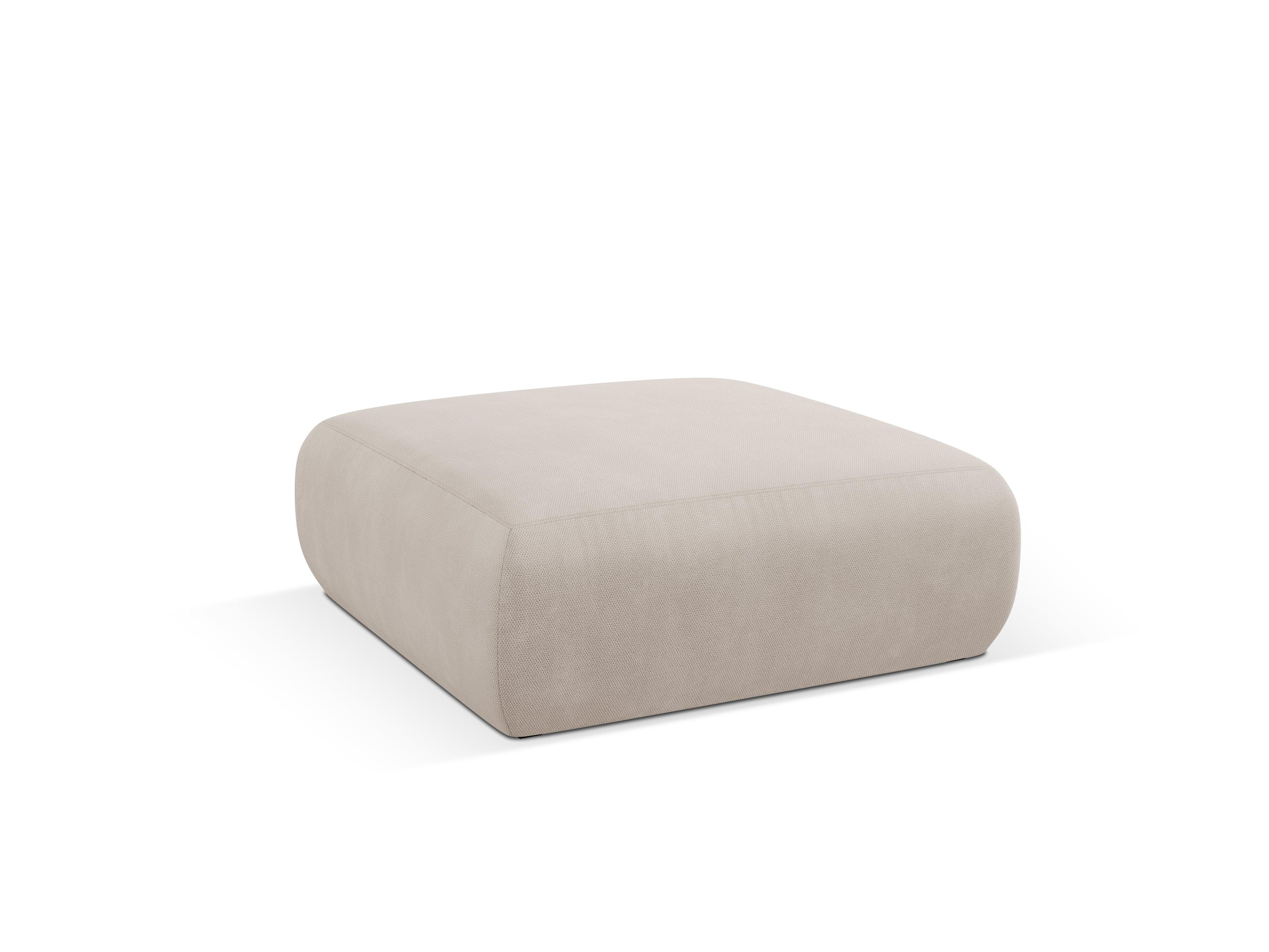 Puf w tkaninie chenillowej XL LOLA beżowy Windsor & Co Eye on Design