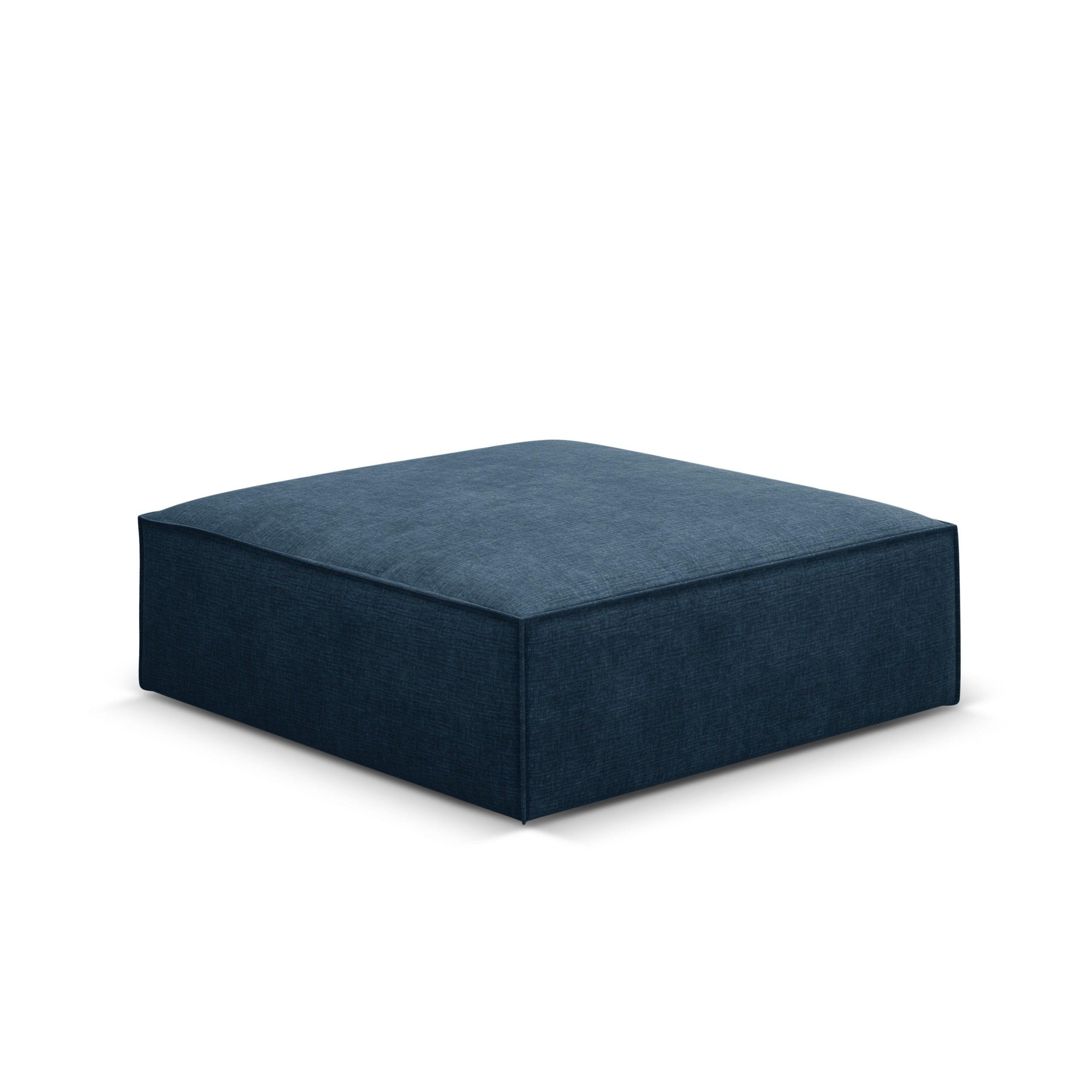 Puf w tkaninie szenilowej VANDA granat królewski Mazzini Sofas Eye on Design
