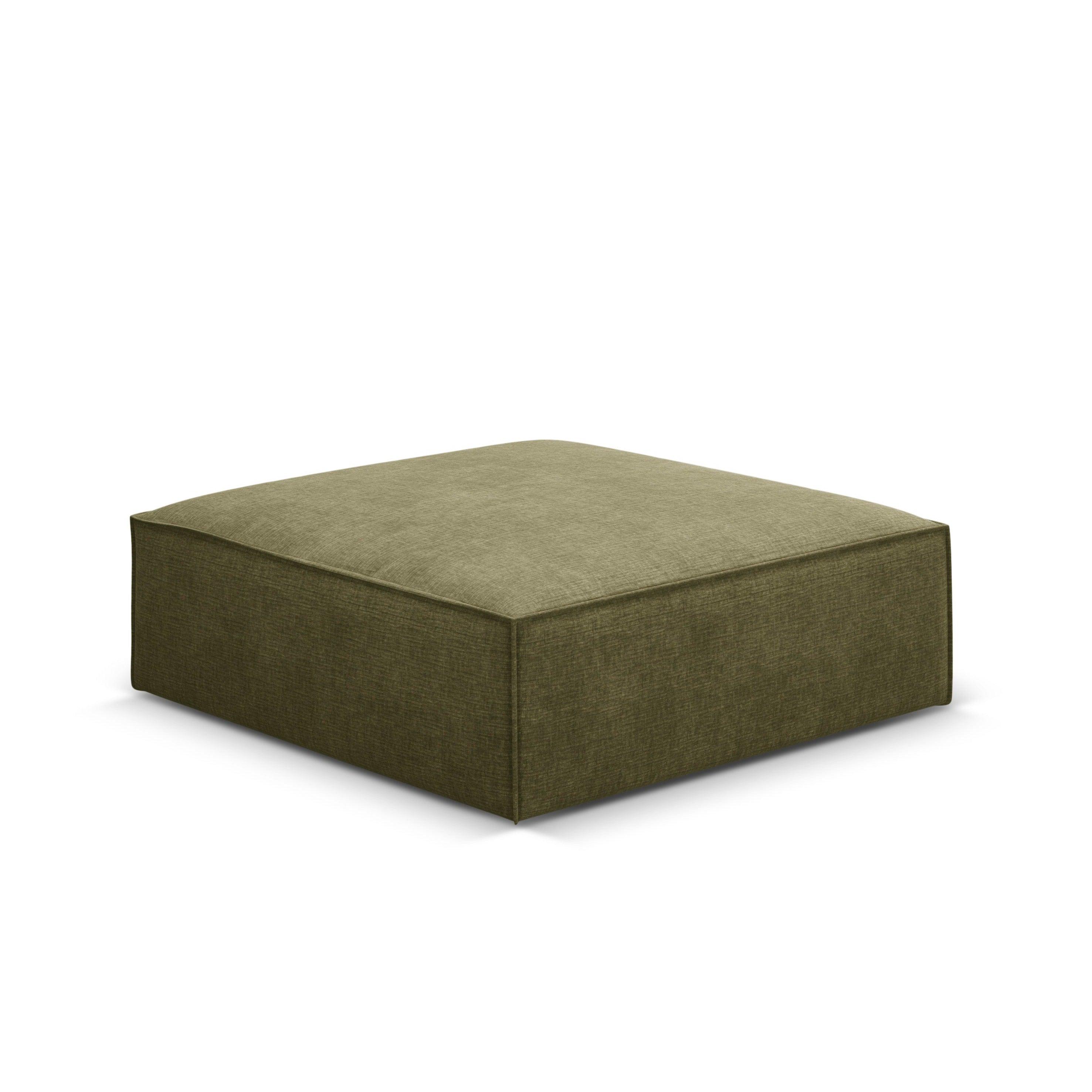 Puf w tkaninie szenilowej VANDA zielony Mazzini Sofas Eye on Design