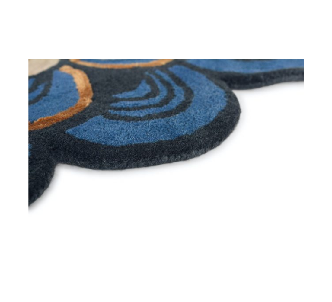 Dywan okrągły MASQUERADE ROUND BLUE niebieski