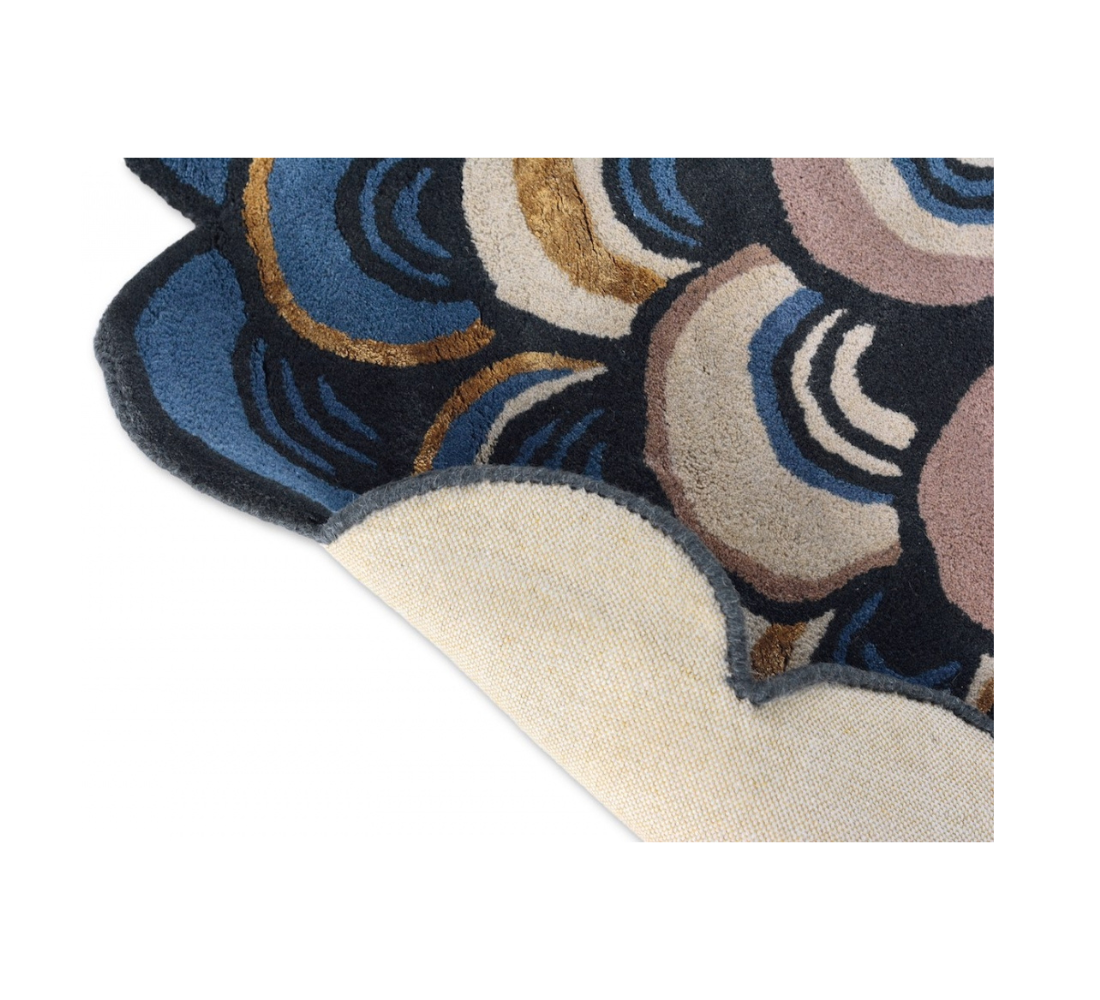Dywan okrągły MASQUERADE ROUND BLUE niebieski