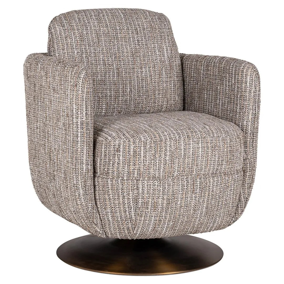 TURNER swivel armchair beige mélange