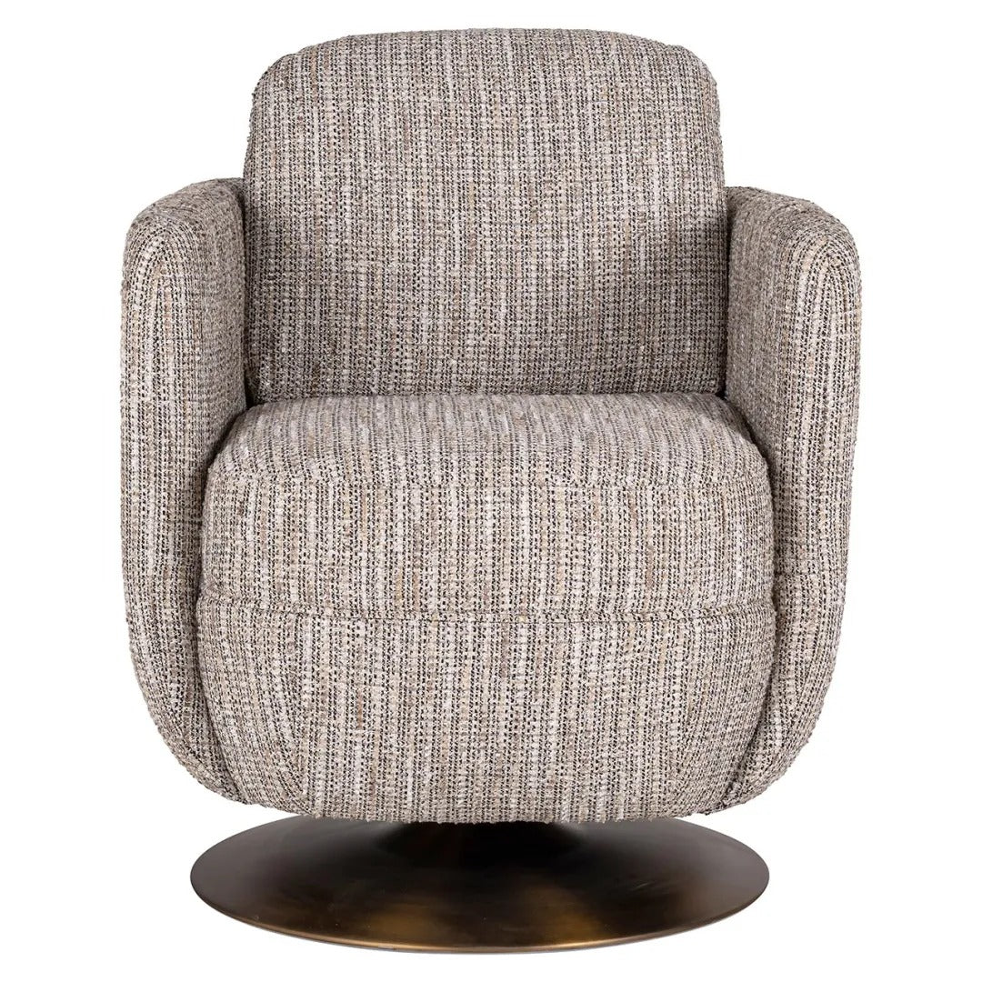TURNER swivel armchair beige mélange