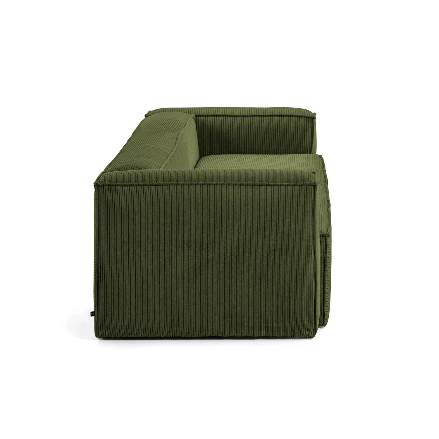 Sofa 2-osobowa BLOK zielony sztruks La Forma Eye on Design