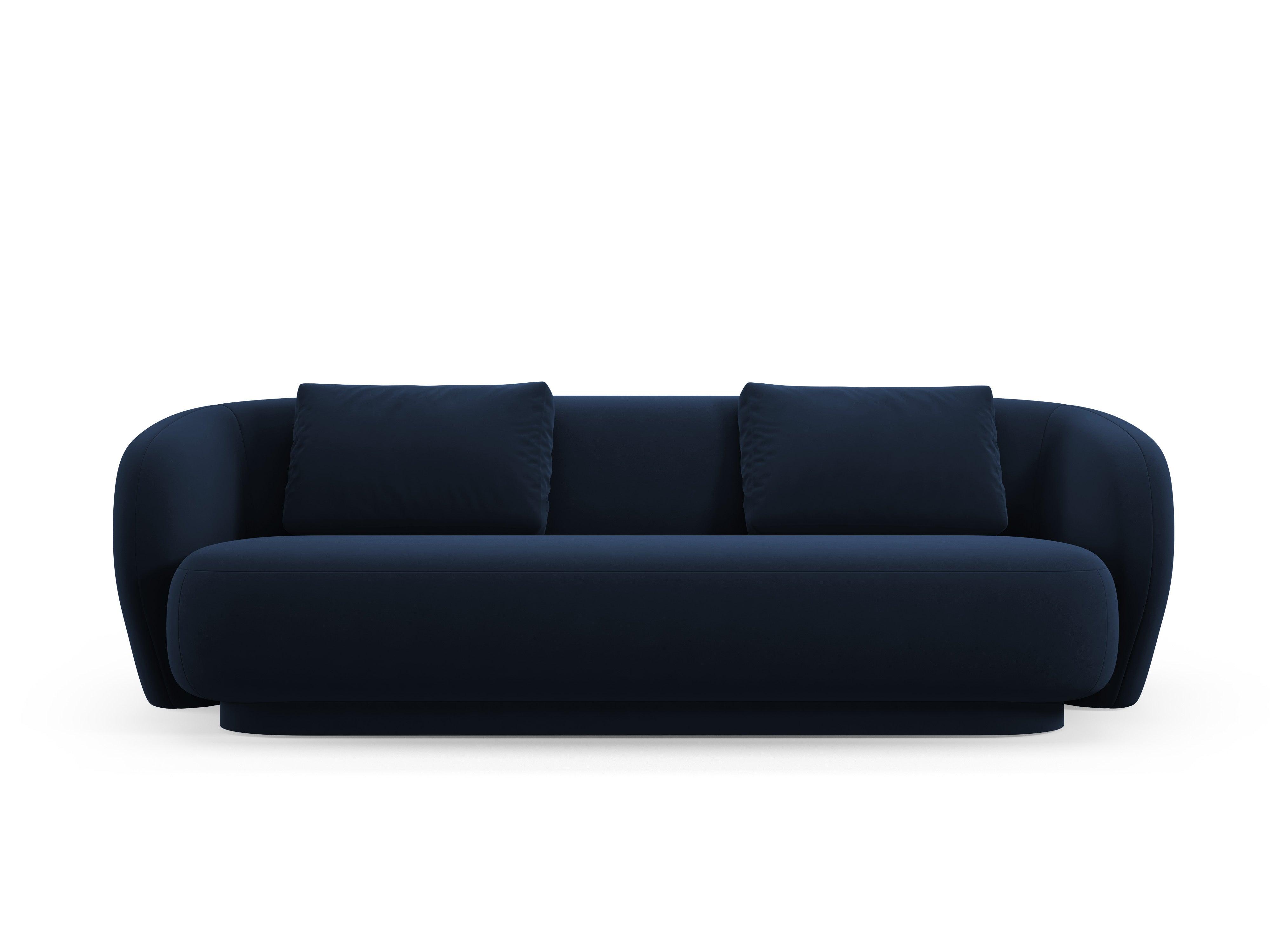 Sofa 3-osobowa aksamitna CAMDEN granat królewski Cosmopolitan Design Eye on Design