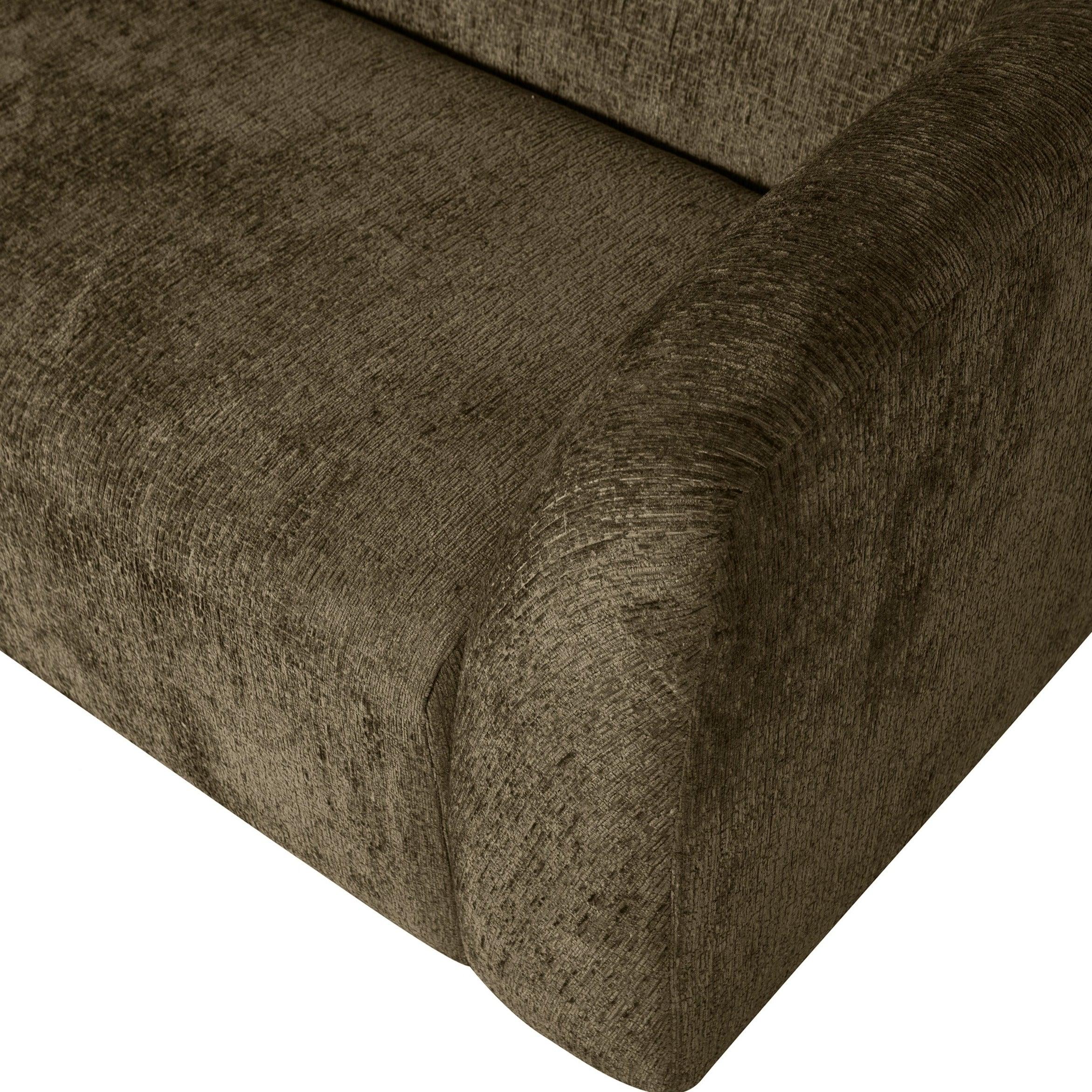 Sofa 3-osobowa aksamitna SLOPING ciemnozielony Be Pure Eye on Design