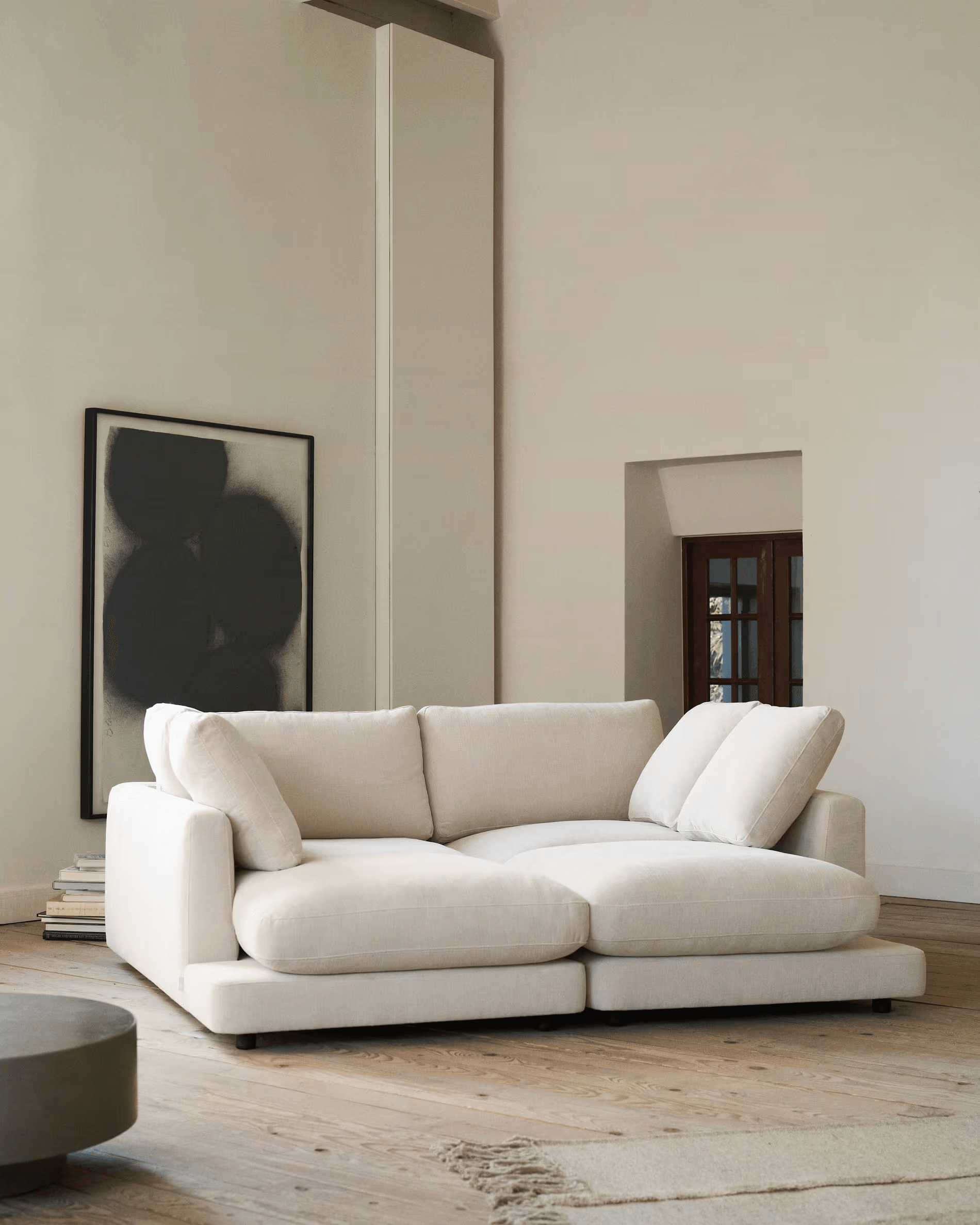Sofa 3-osobowa z głębokim siedzeniem GALA jasnobeżowy La Forma Eye on Design
