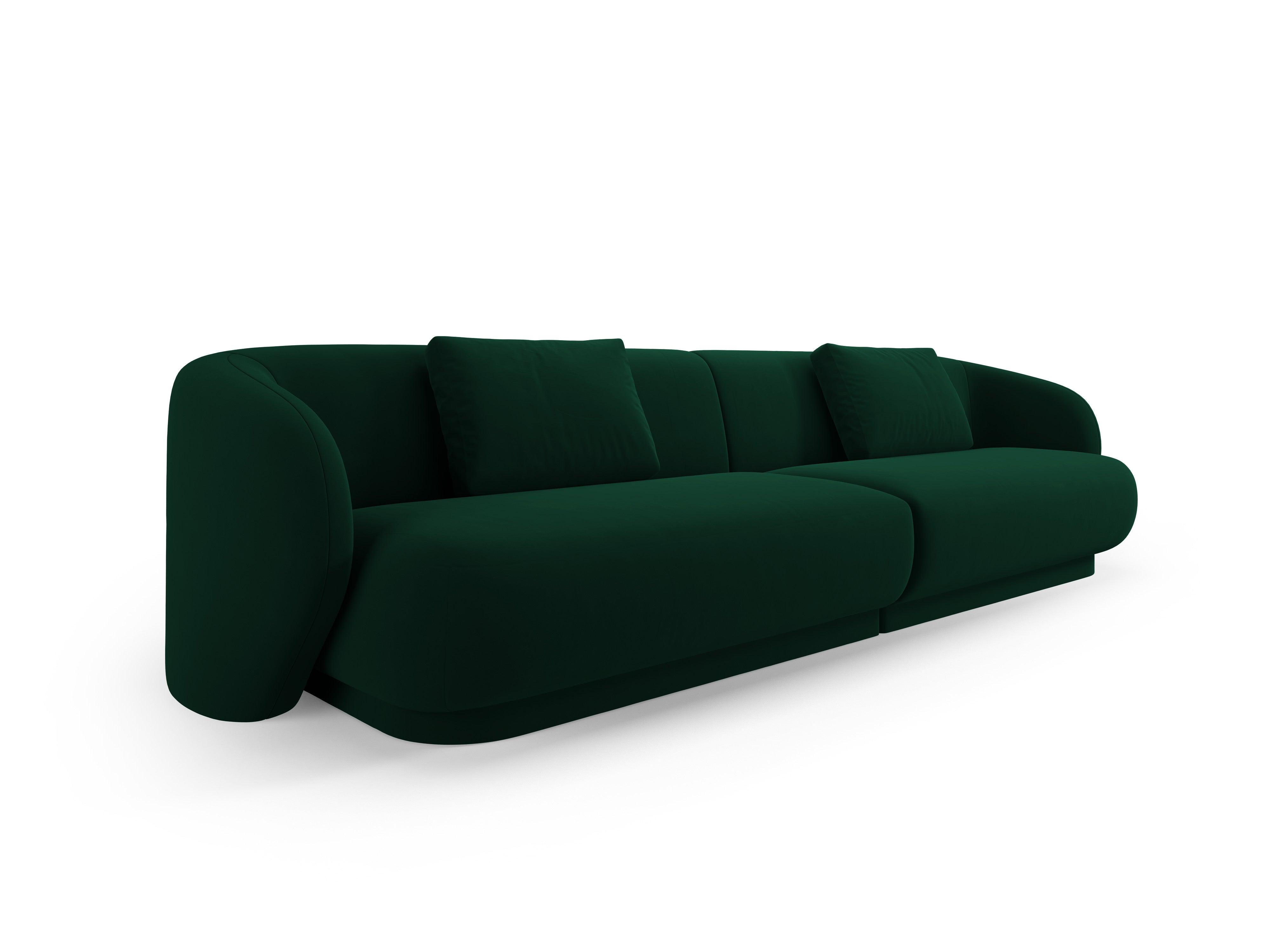 Sofa 4-osobowa aksamitna CAMDEN butelkowa zieleń Cosmopolitan Design Eye on Design