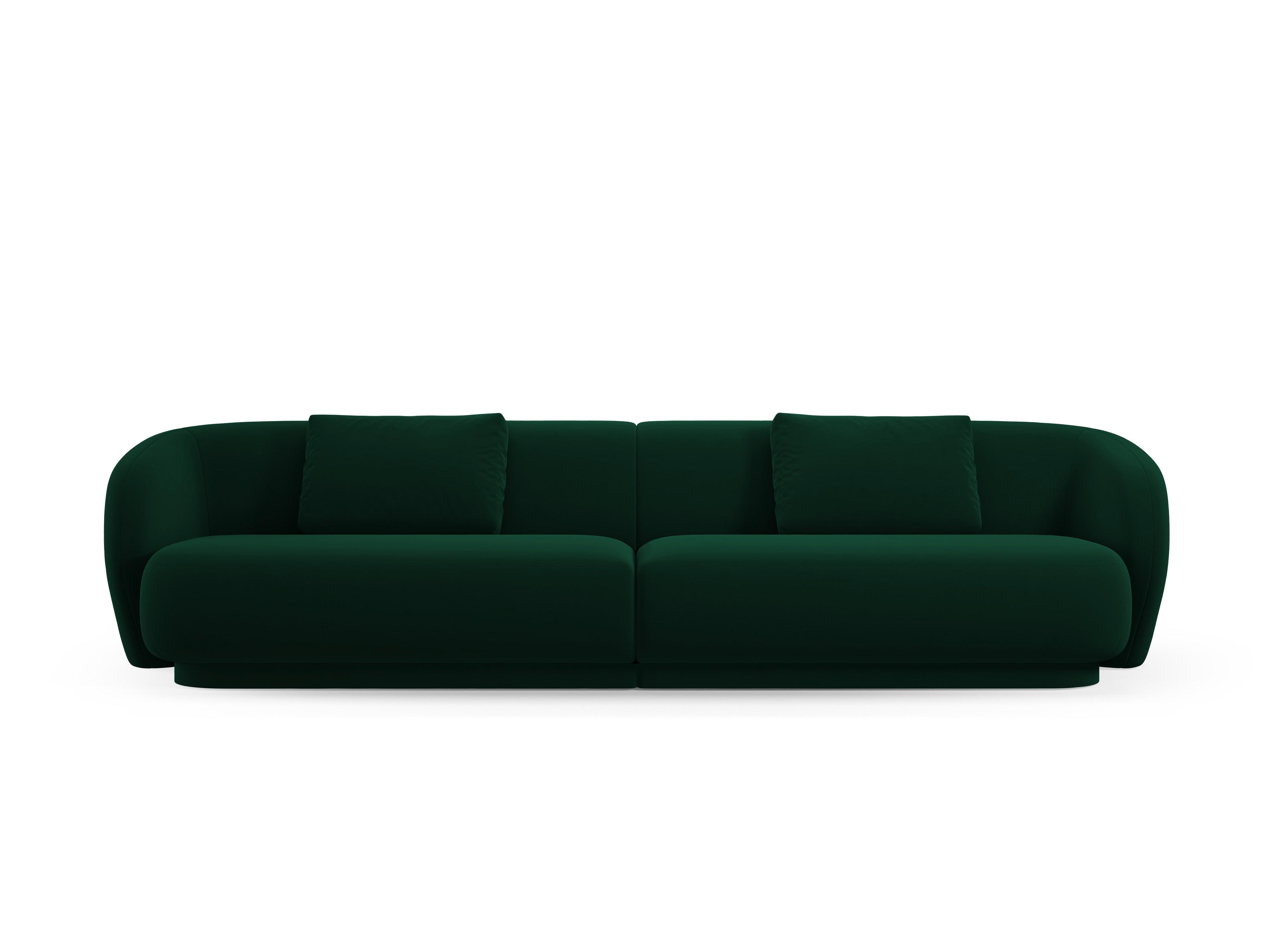 Sofa 4-osobowa aksamitna CAMDEN butelkowa zieleń Cosmopolitan Design Eye on Design