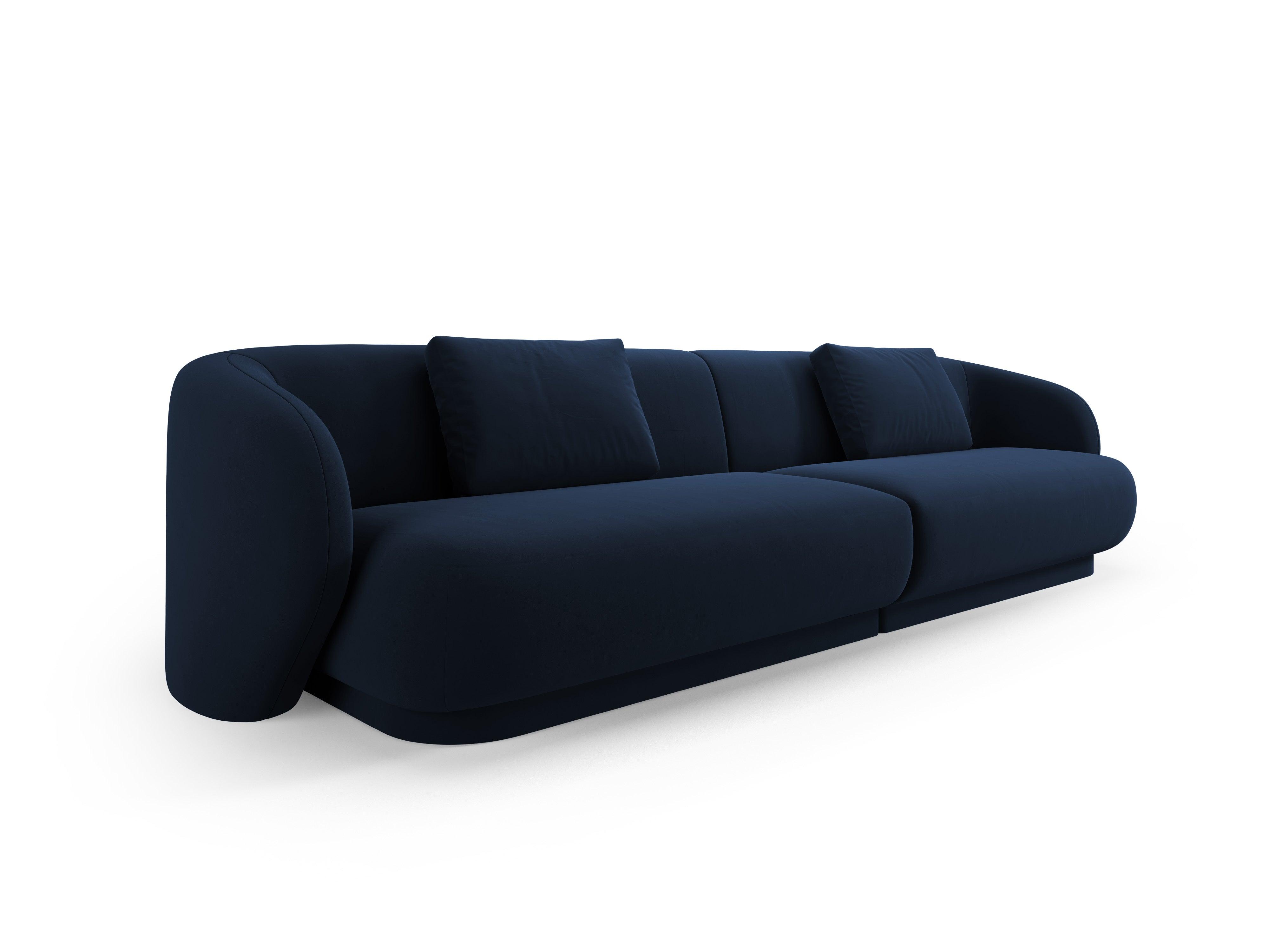 Sofa 4-osobowa aksamitna CAMDEN granat królewski Cosmopolitan Design Eye on Design