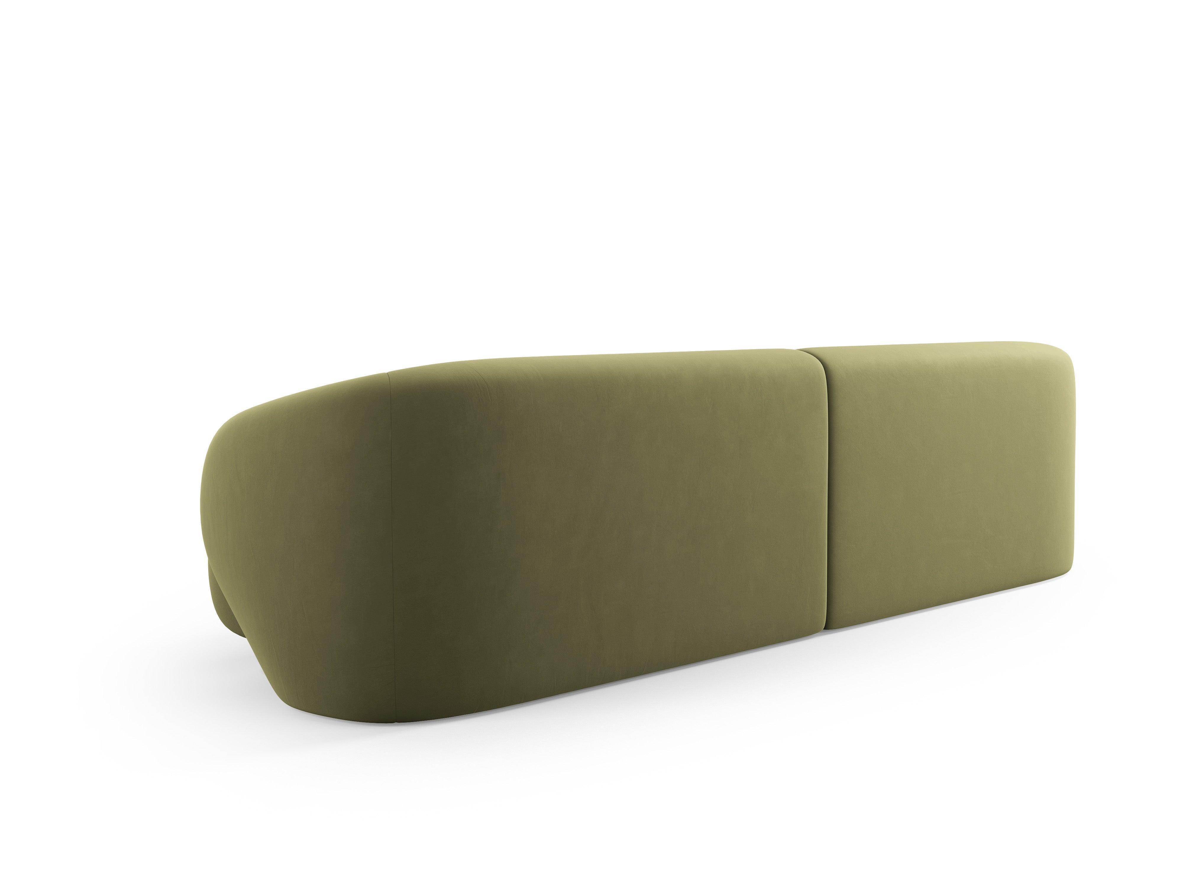 Sofa 4-osobowa aksamitna CAMDEN zielony Cosmopolitan Design Eye on Design