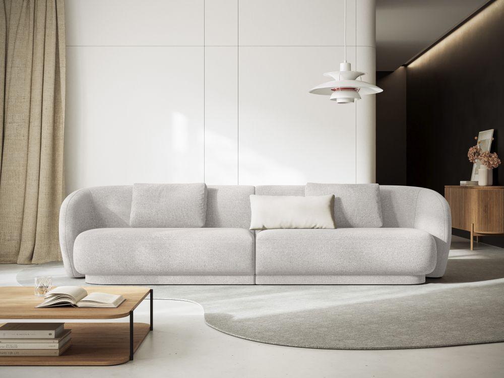 Sofa 4-osobowa CAMDEN srebrny szenil Cosmopolitan Design Eye on Design