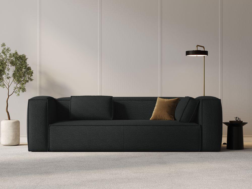 Sofa 4-osobowa MACKAY antracytowy boucle Cosmopolitan Design Eye on Design
