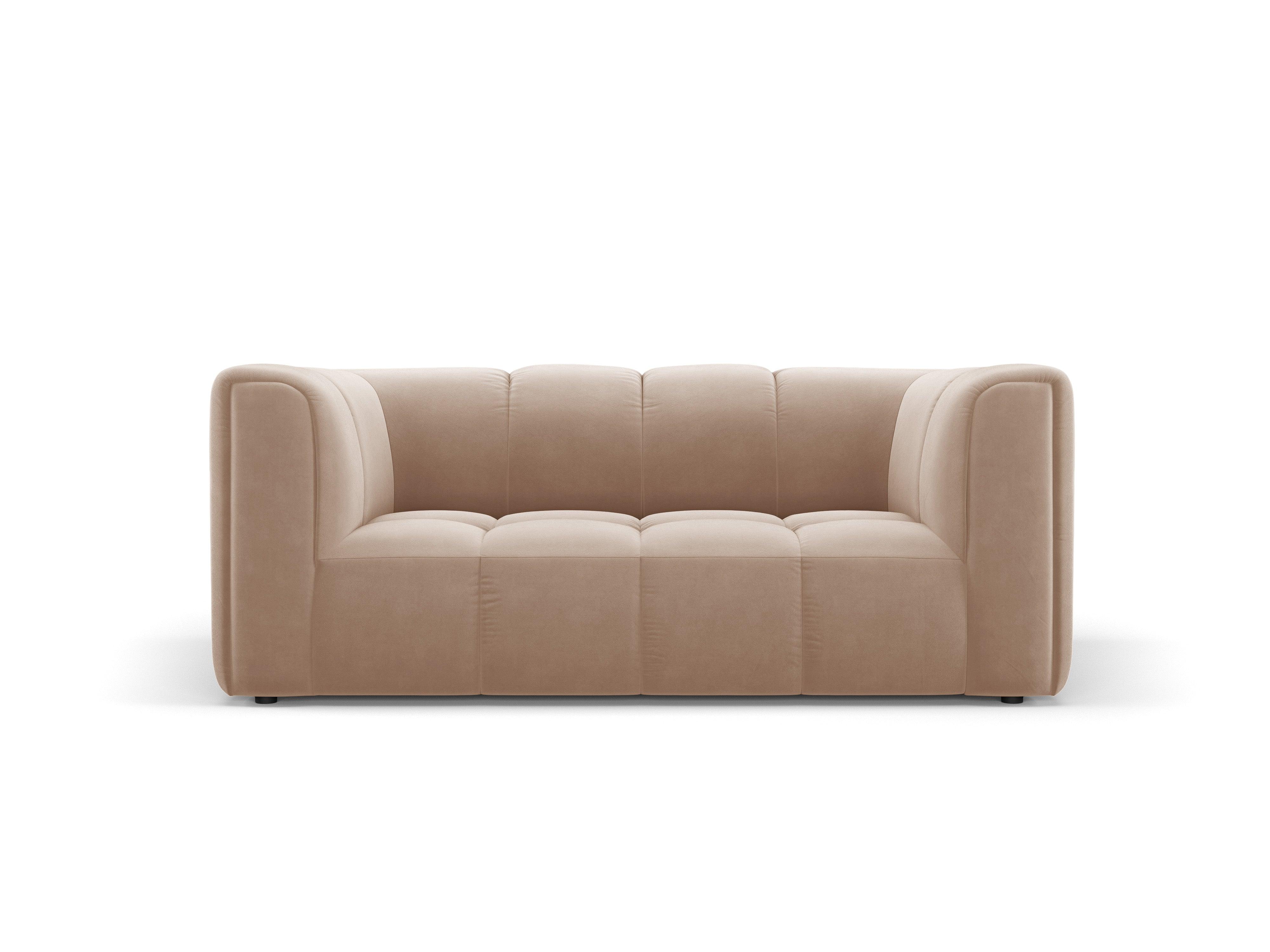 Sofa aksamitna 2-osobowa FRANCESCA beżowy Milo Casa Eye on Design