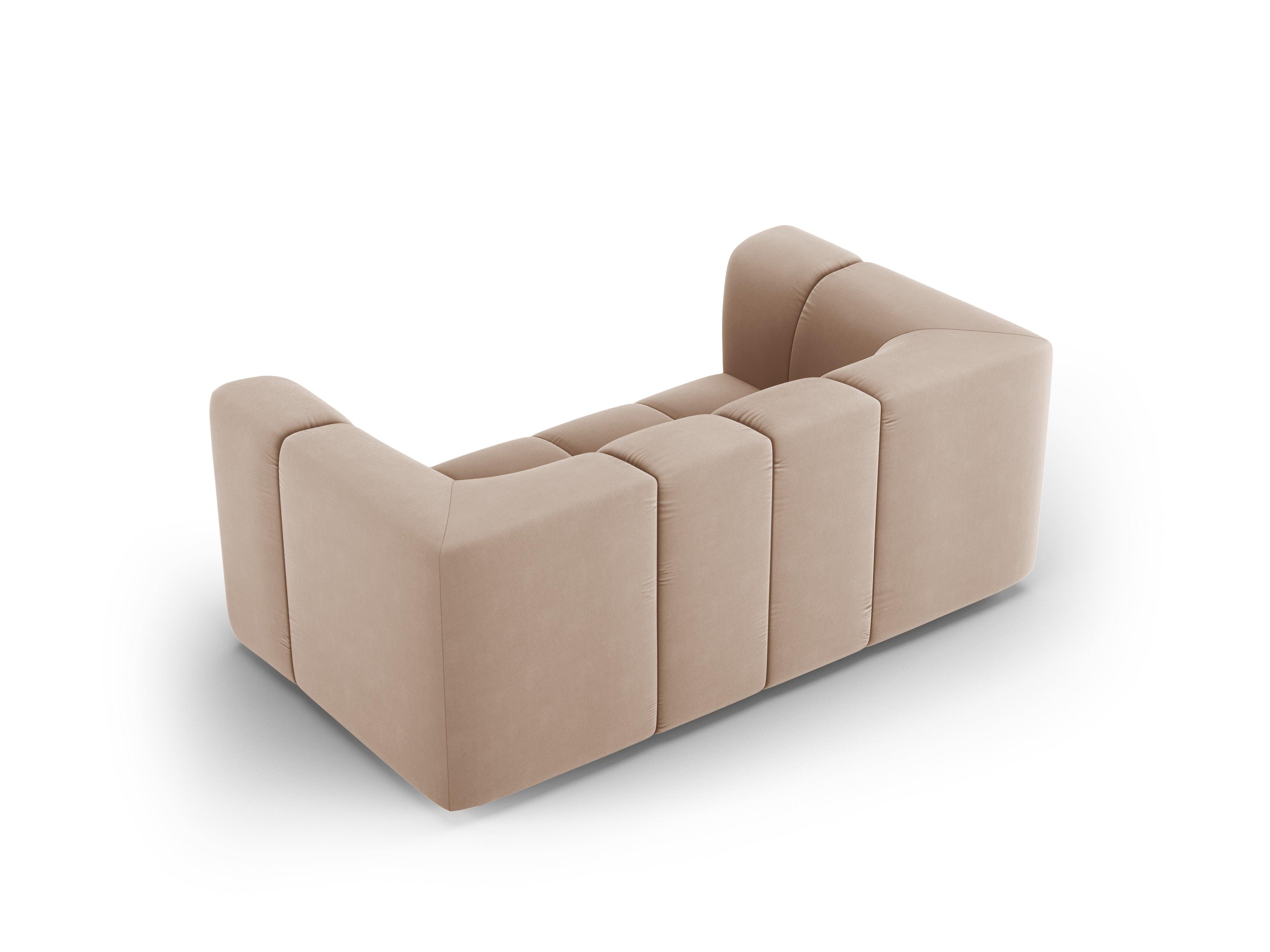 Sofa aksamitna 2-osobowa FRANCESCA beżowy Milo Casa Eye on Design
