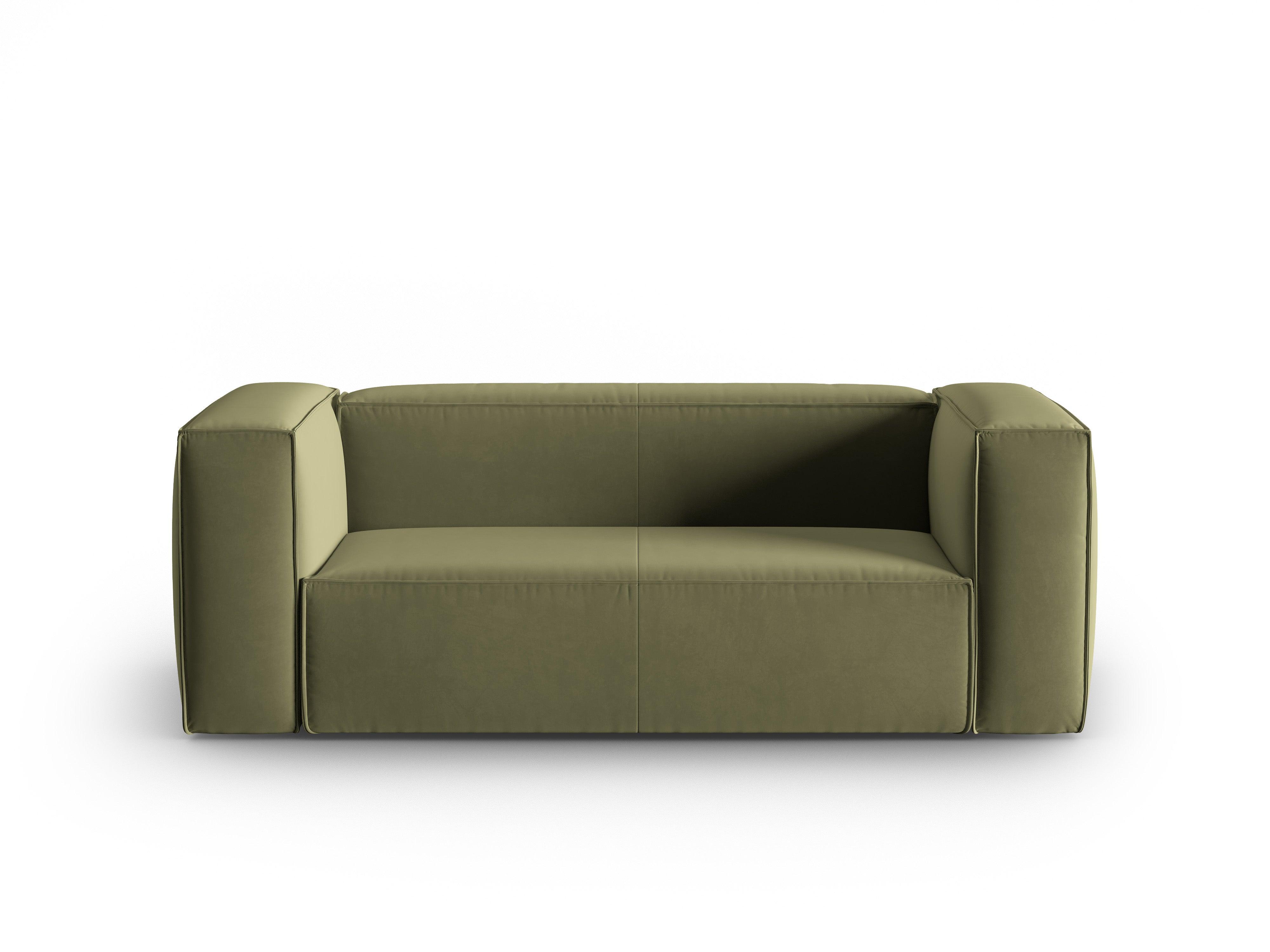 Sofa aksamitna 2-osobowa MACKAY jasnozielony Cosmopolitan Design Eye on Design
