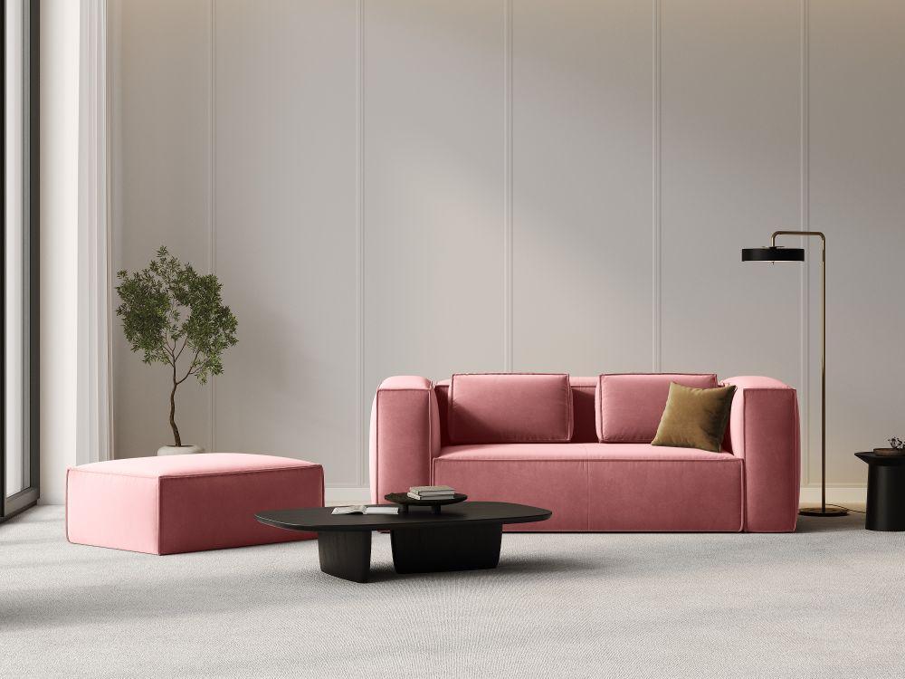 Sofa aksamitna 2-osobowa MACKAY łososiowy Cosmopolitan Design Eye on Design