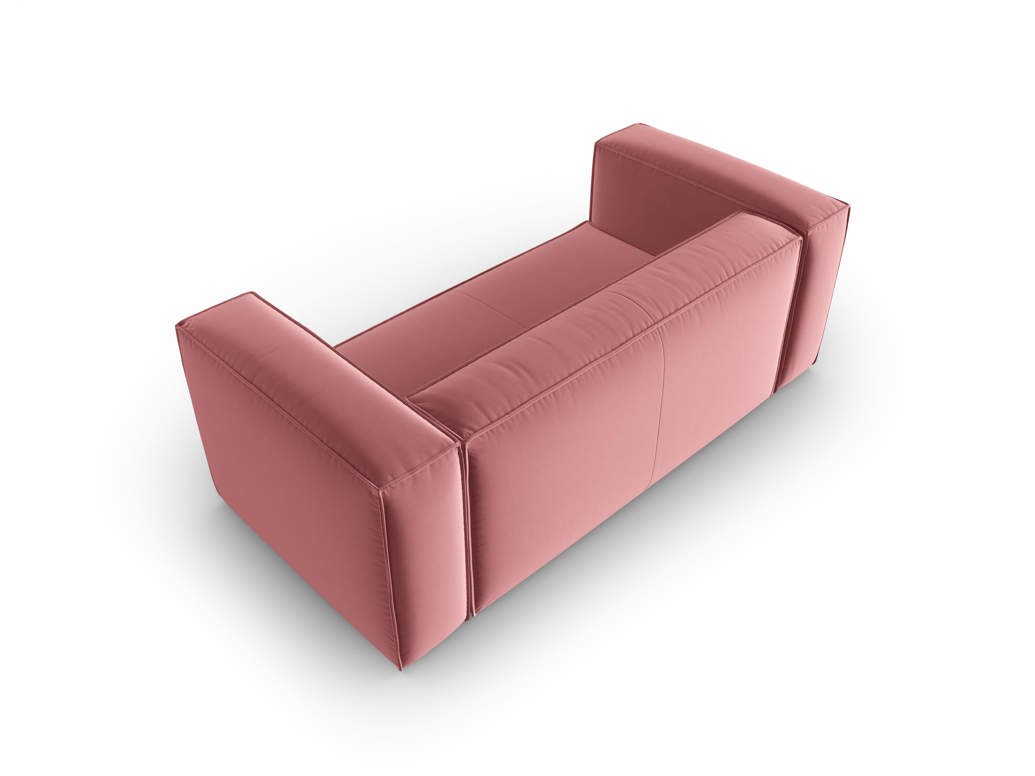 Sofa aksamitna 2-osobowa MACKAY łososiowy Cosmopolitan Design Eye on Design
