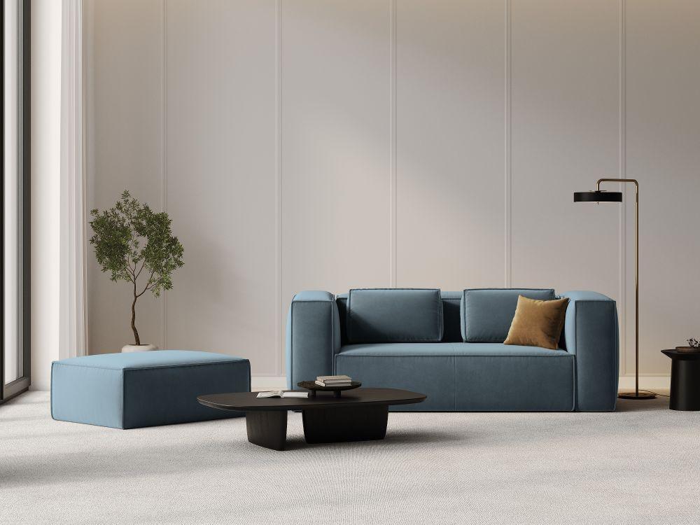 Sofa aksamitna 2-osobowa MACKAY niebieski Cosmopolitan Design Eye on Design