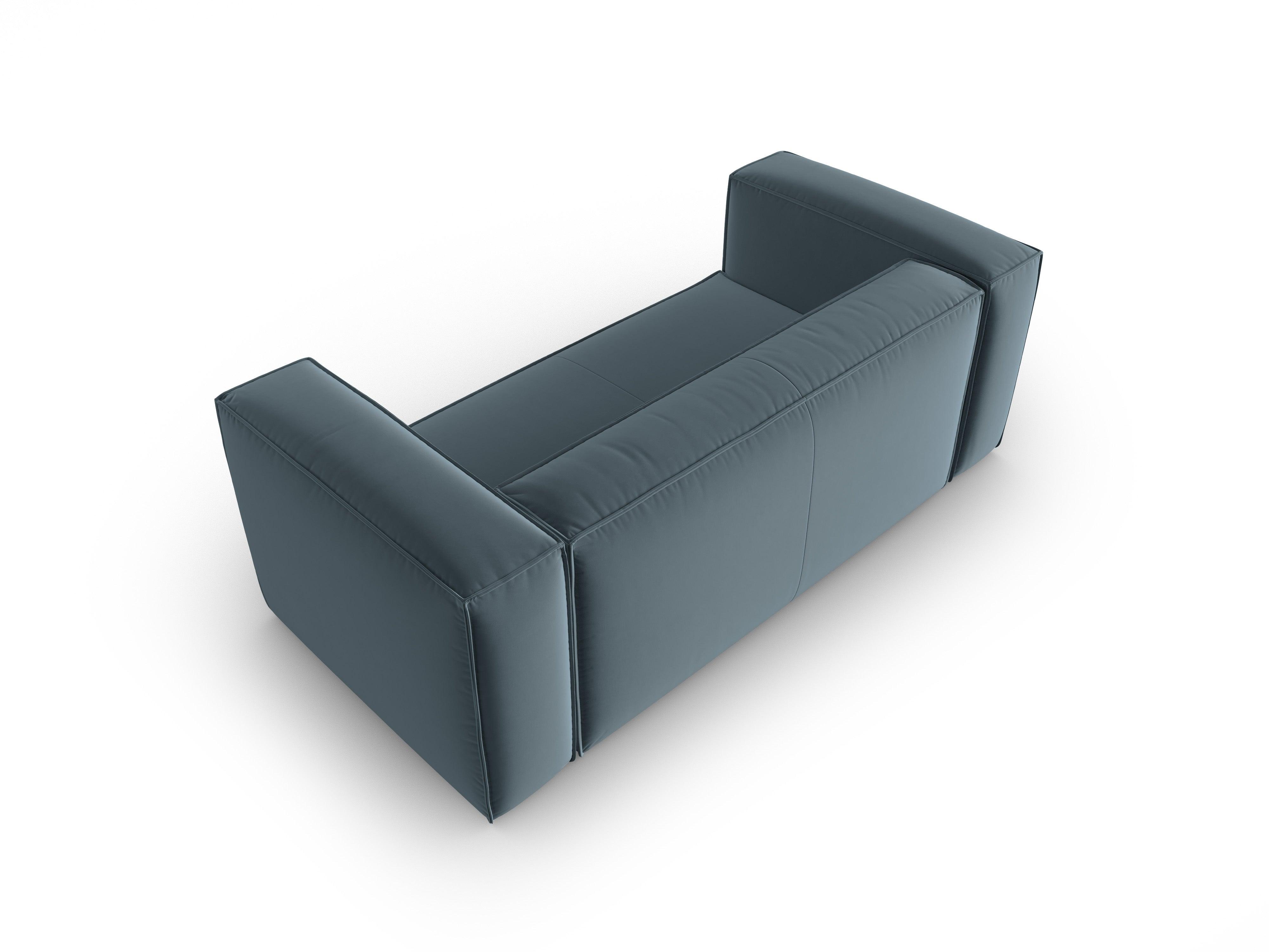 Sofa aksamitna 2-osobowa MACKAY niebieski Cosmopolitan Design Eye on Design