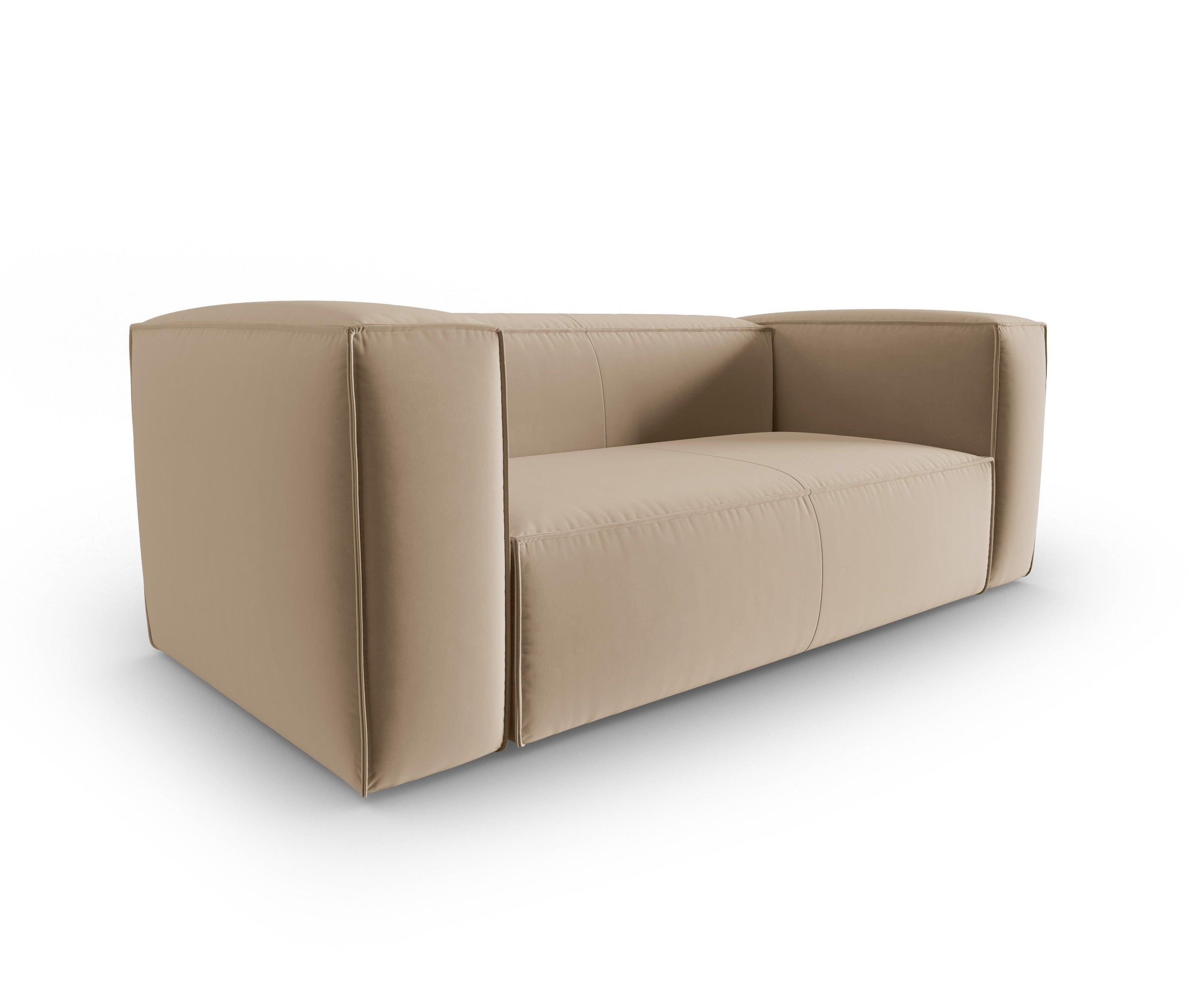 Sofa aksamitna 2-osobowa MACKAY piaskowy Cosmopolitan Design Eye on Design