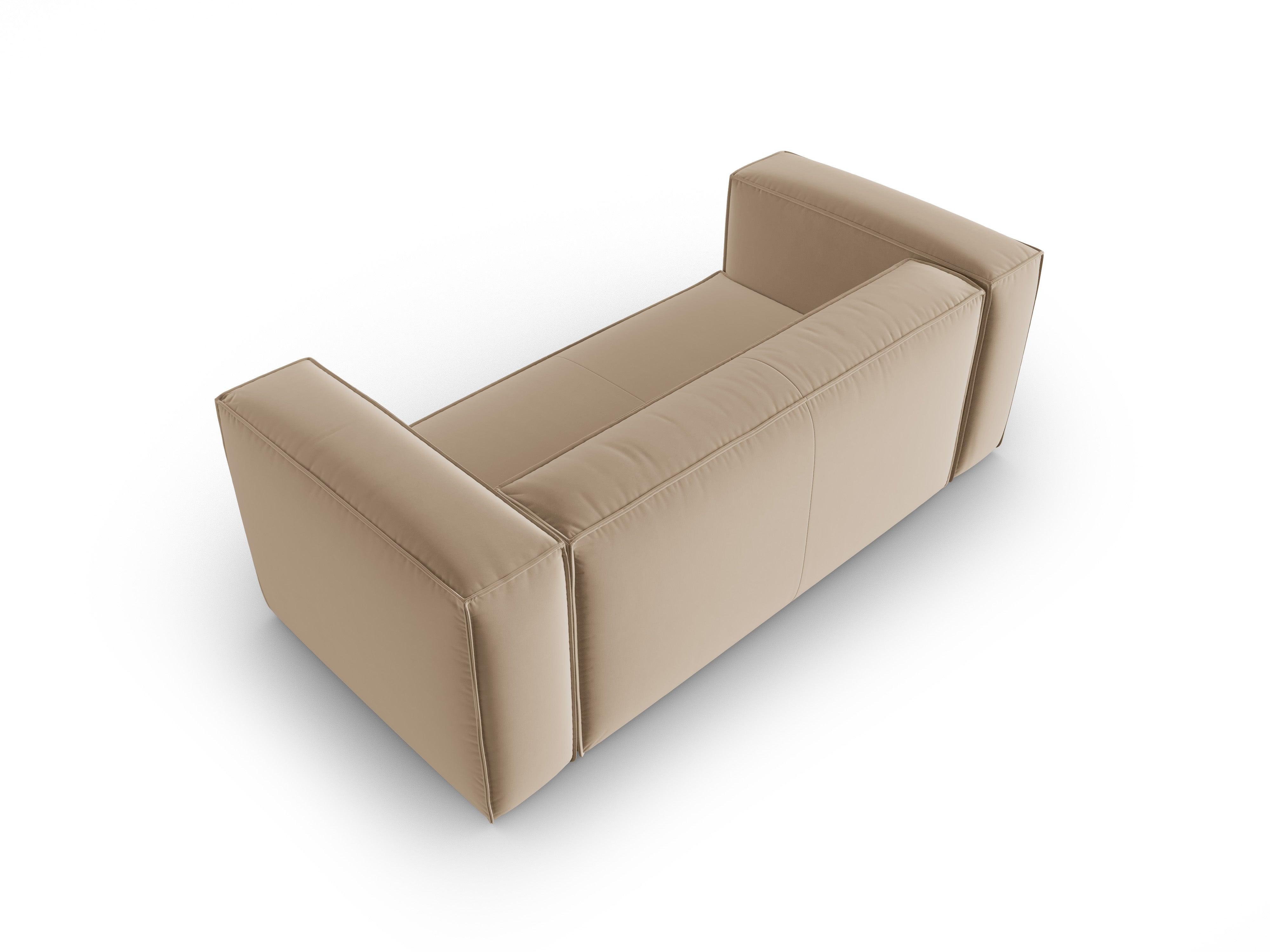 Sofa aksamitna 2-osobowa MACKAY piaskowy Cosmopolitan Design Eye on Design