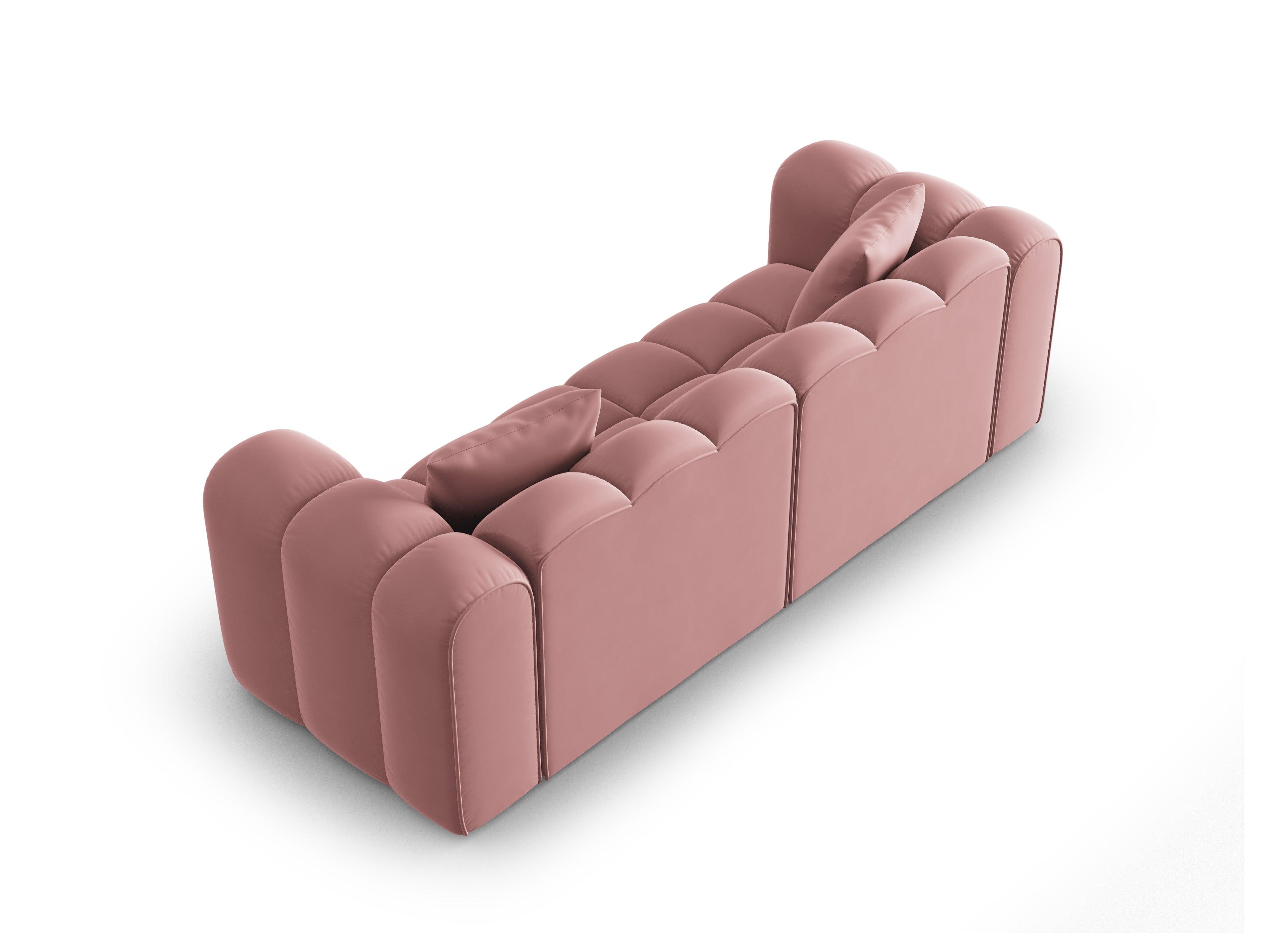 Sofa aksamitna 3-osobowa HALLEY różowy Windsor & Co Eye on Design