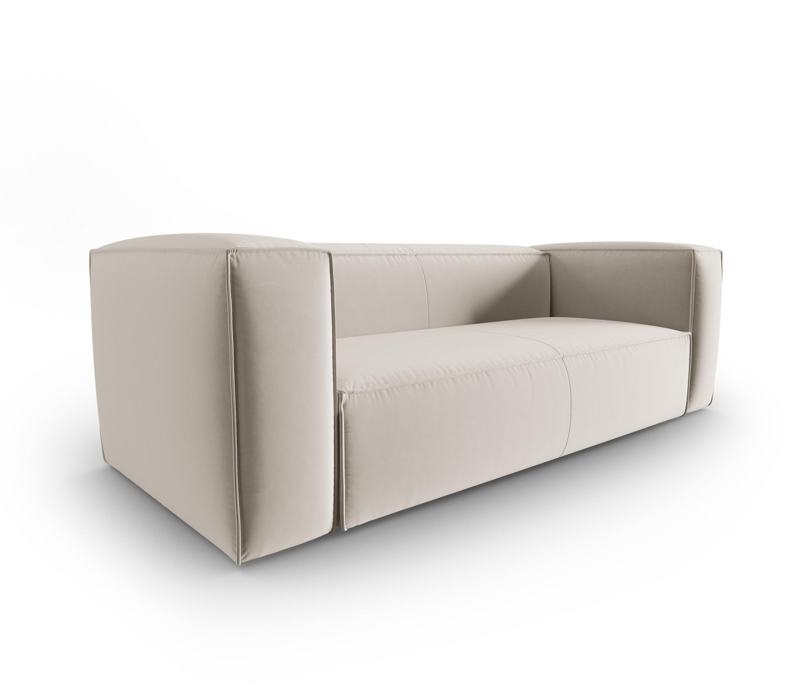 Sofa aksamitna 3-osobowa MACKAY jasnobeżowy Cosmopolitan Design Eye on Design