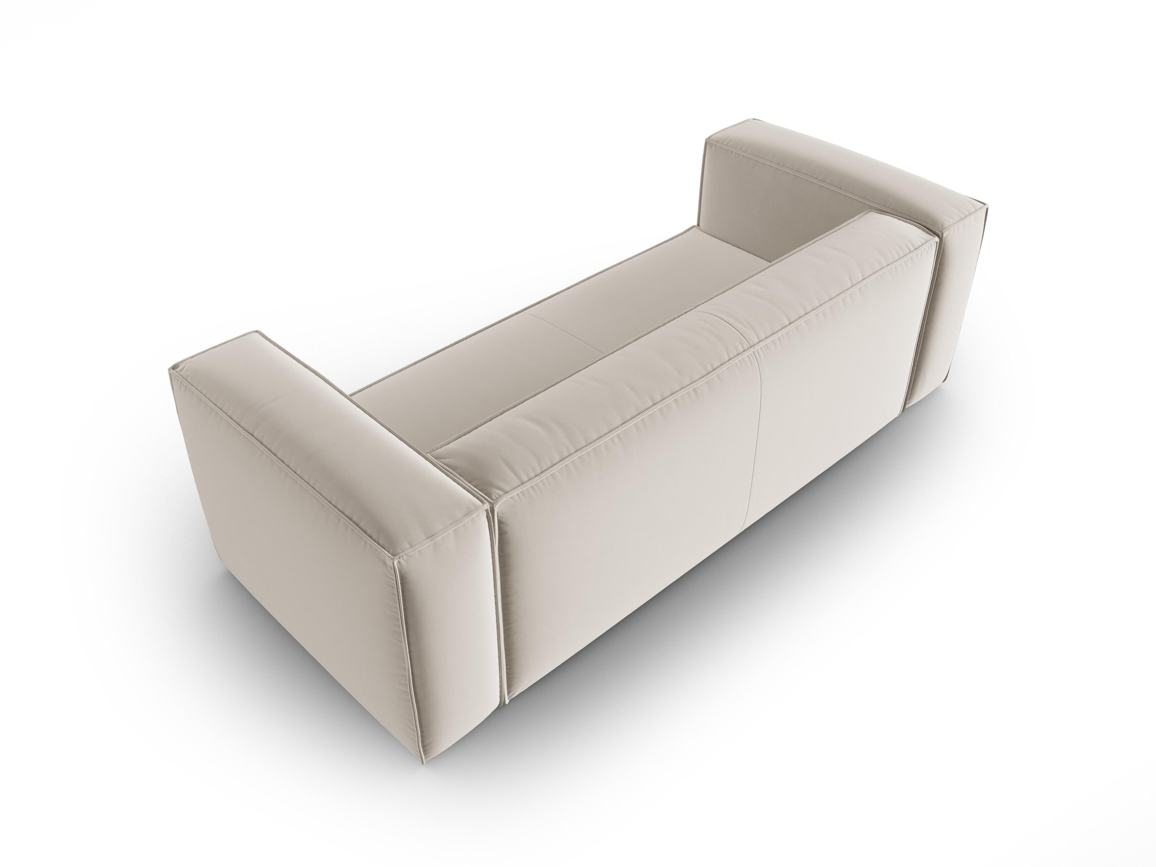 Sofa aksamitna 3-osobowa MACKAY jasnobeżowy Cosmopolitan Design Eye on Design