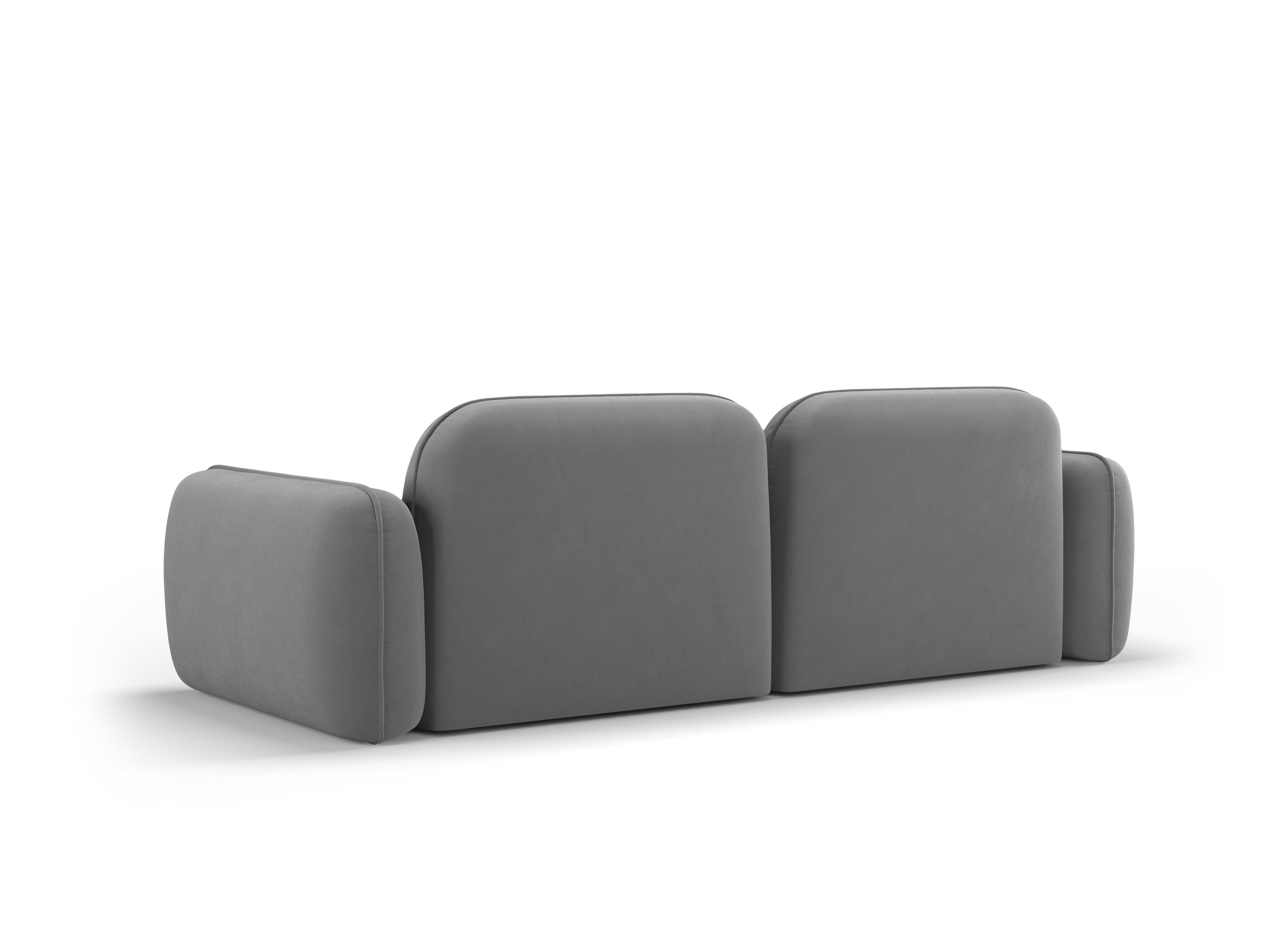 Sofa modułowa aksamitna 3-osobowa SYDNEY jasnoszary Cosmopolitan Design Eye on Design