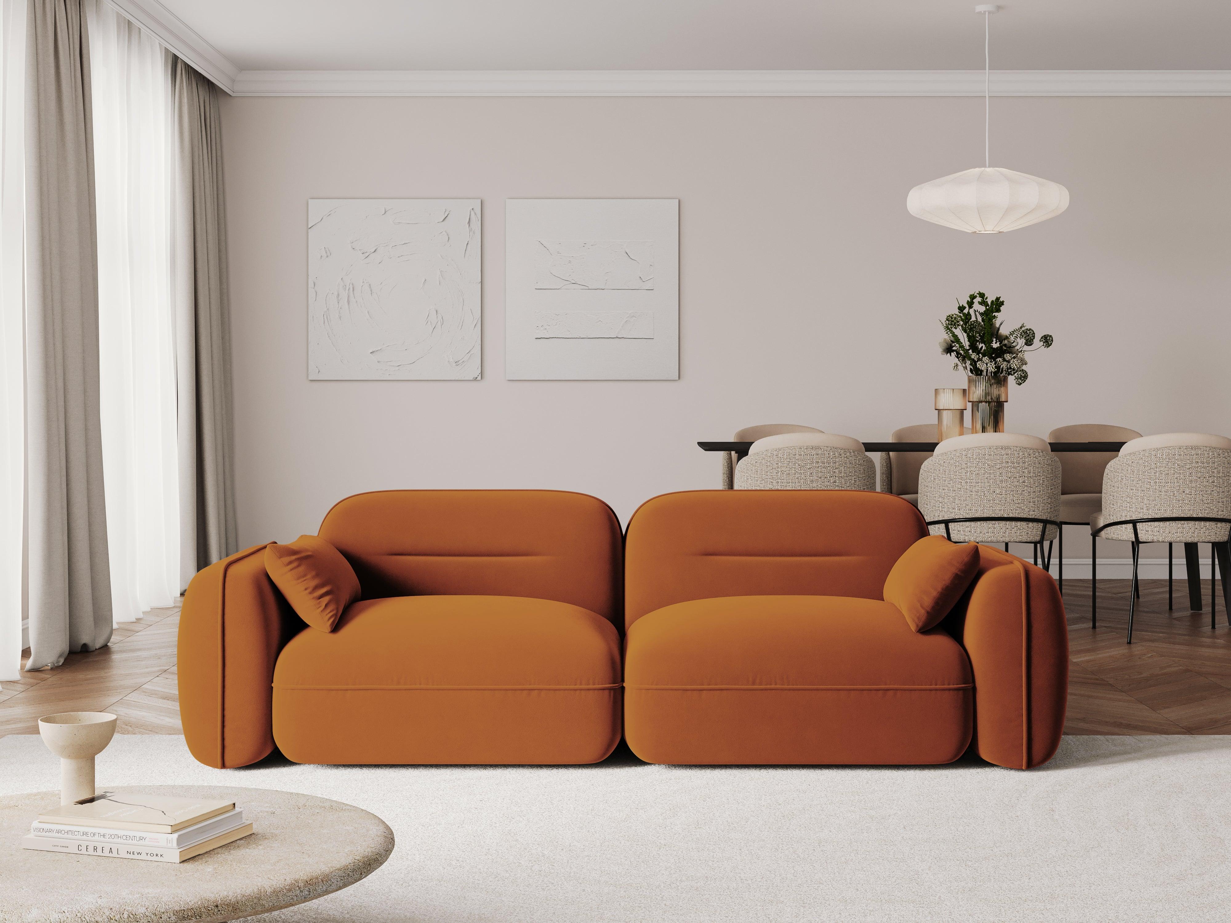Sofa modułowa aksamitna 3-osobowa SYDNEY terracotta Cosmopolitan Design Eye on Design
