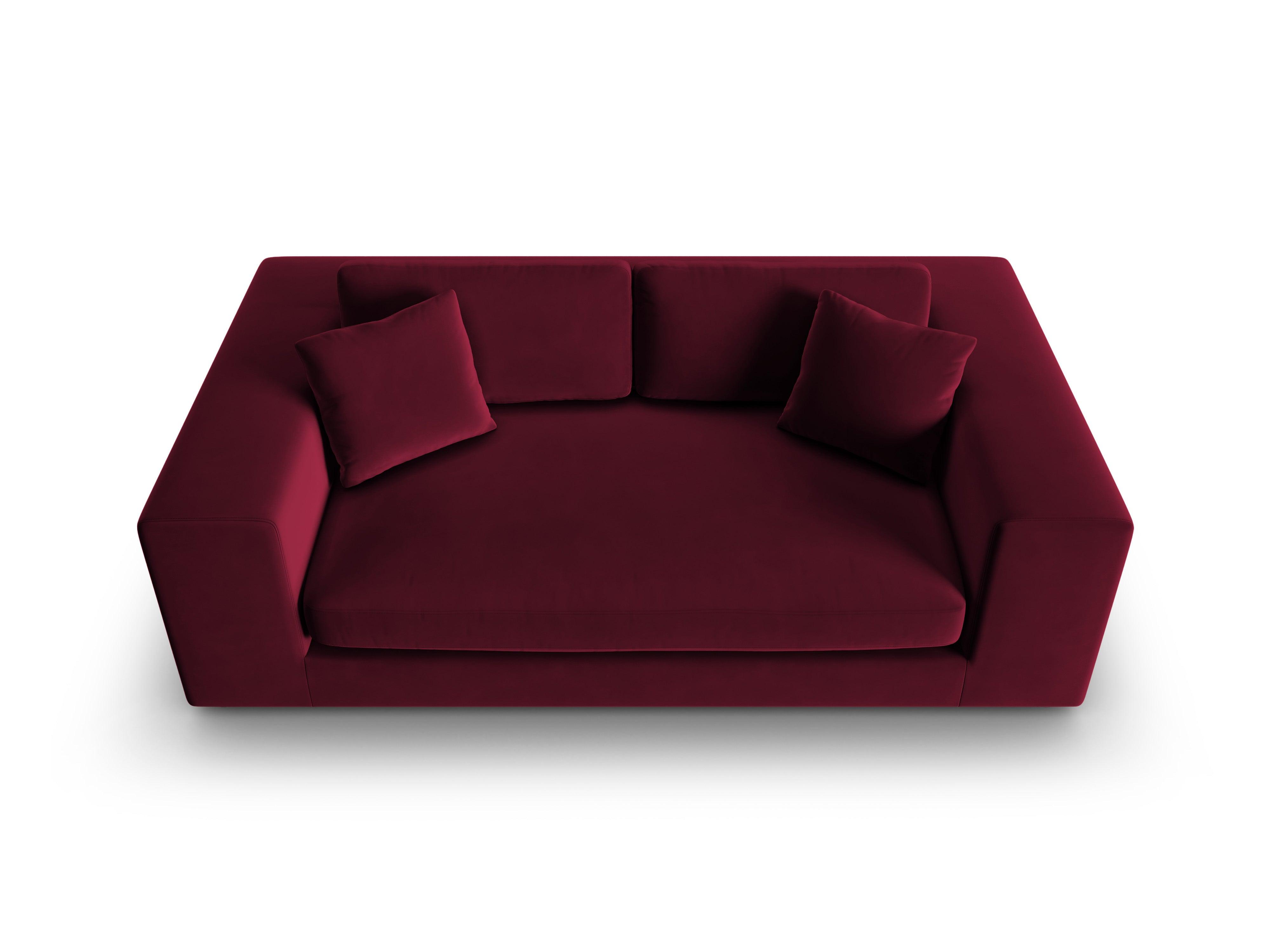 Sofa aksamitna 3-osobowa TENDANCE bordowy CXL by Christian Lacroix Eye on Design