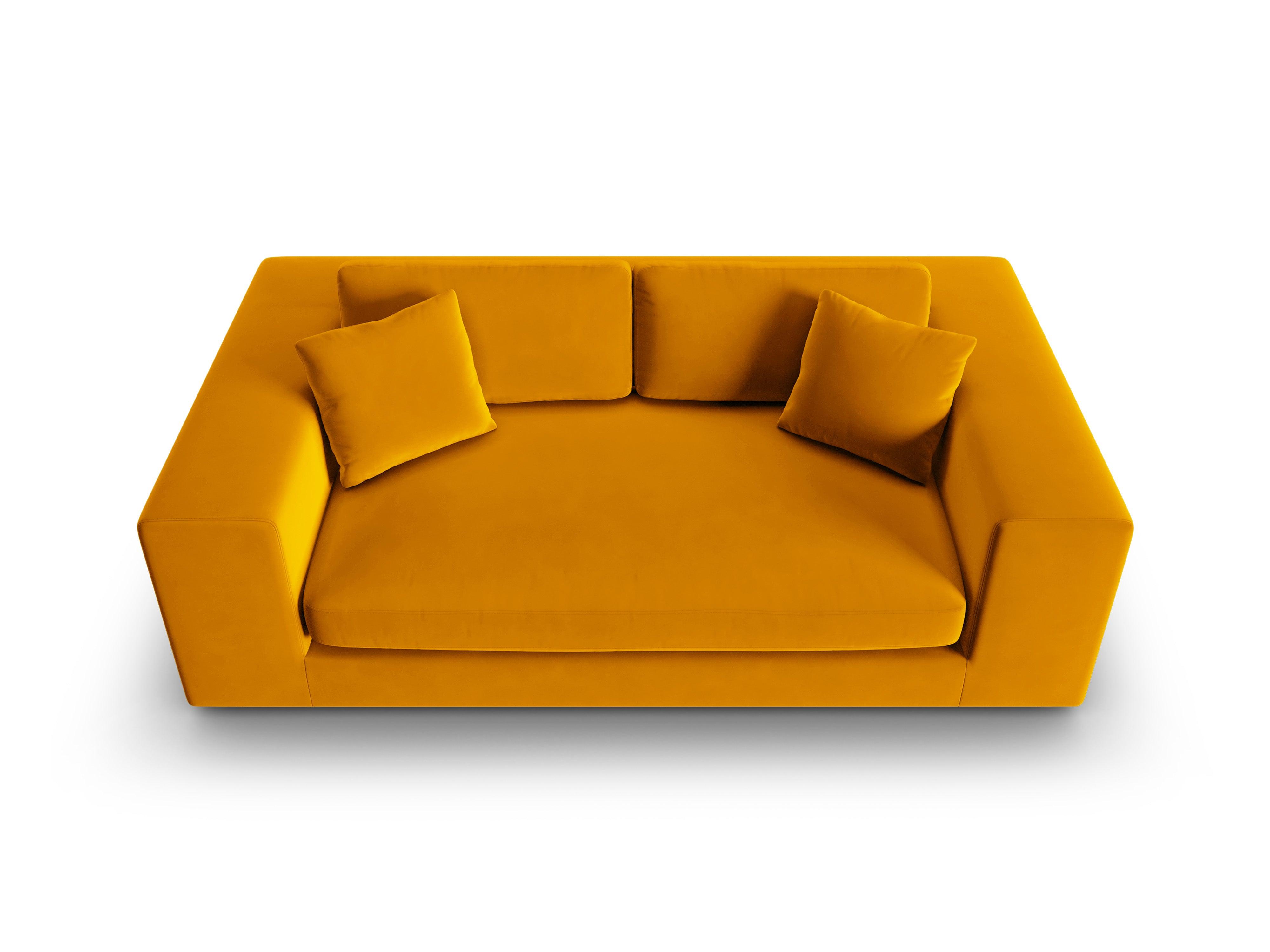 Sofa aksamitna 3-osobowa TENDANCE musztardowy CXL by Christian Lacroix Eye on Design