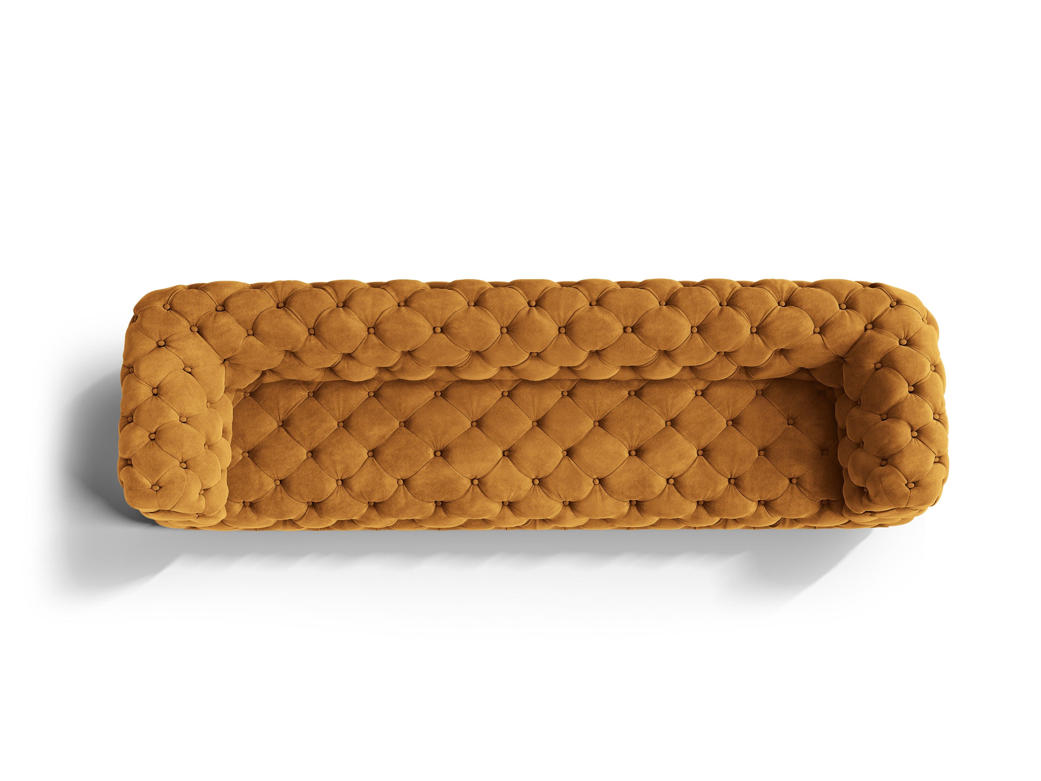 Sofa aksamitna 4-osobowa LOGE miedziany Windsor & Co Eye on Design