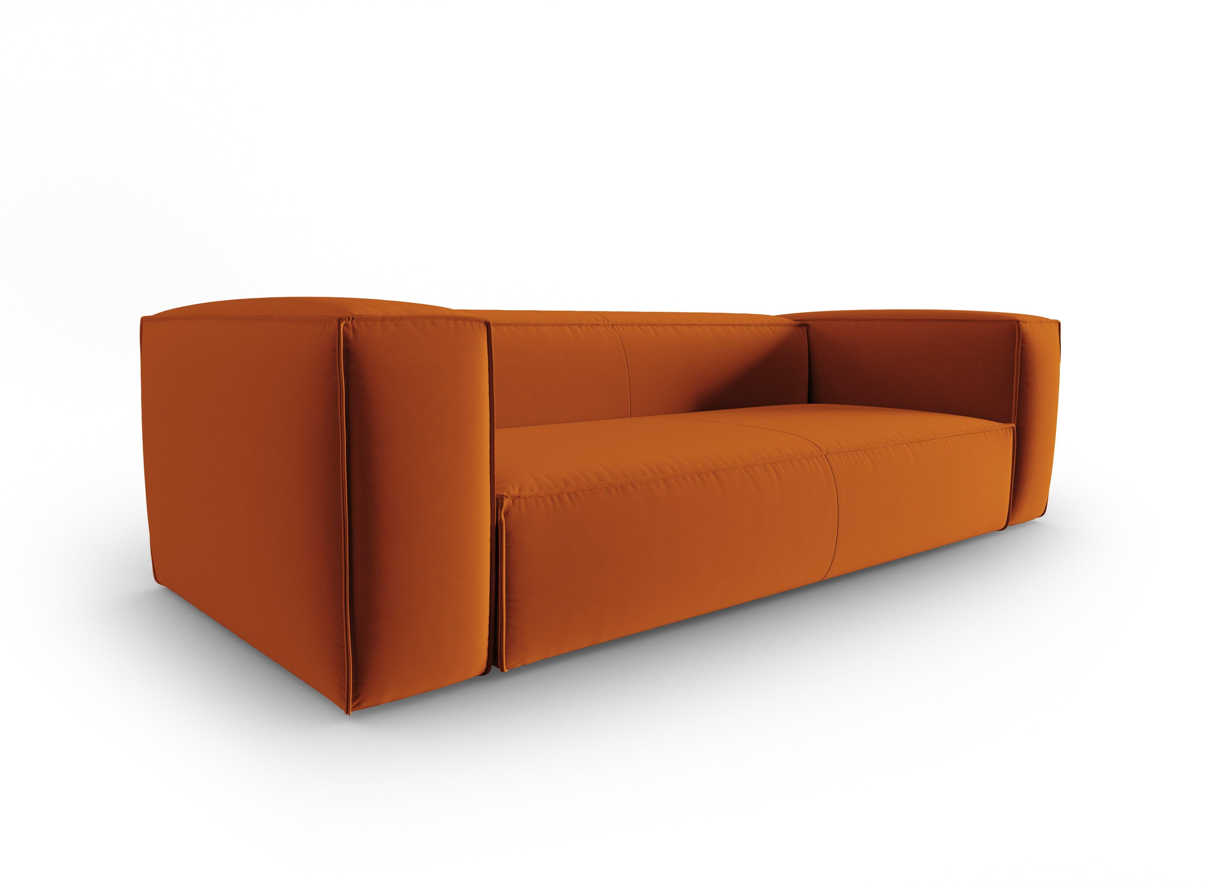Sofa aksamitna 4-osobowa MACKAY terracotta Cosmopolitan Design Eye on Design