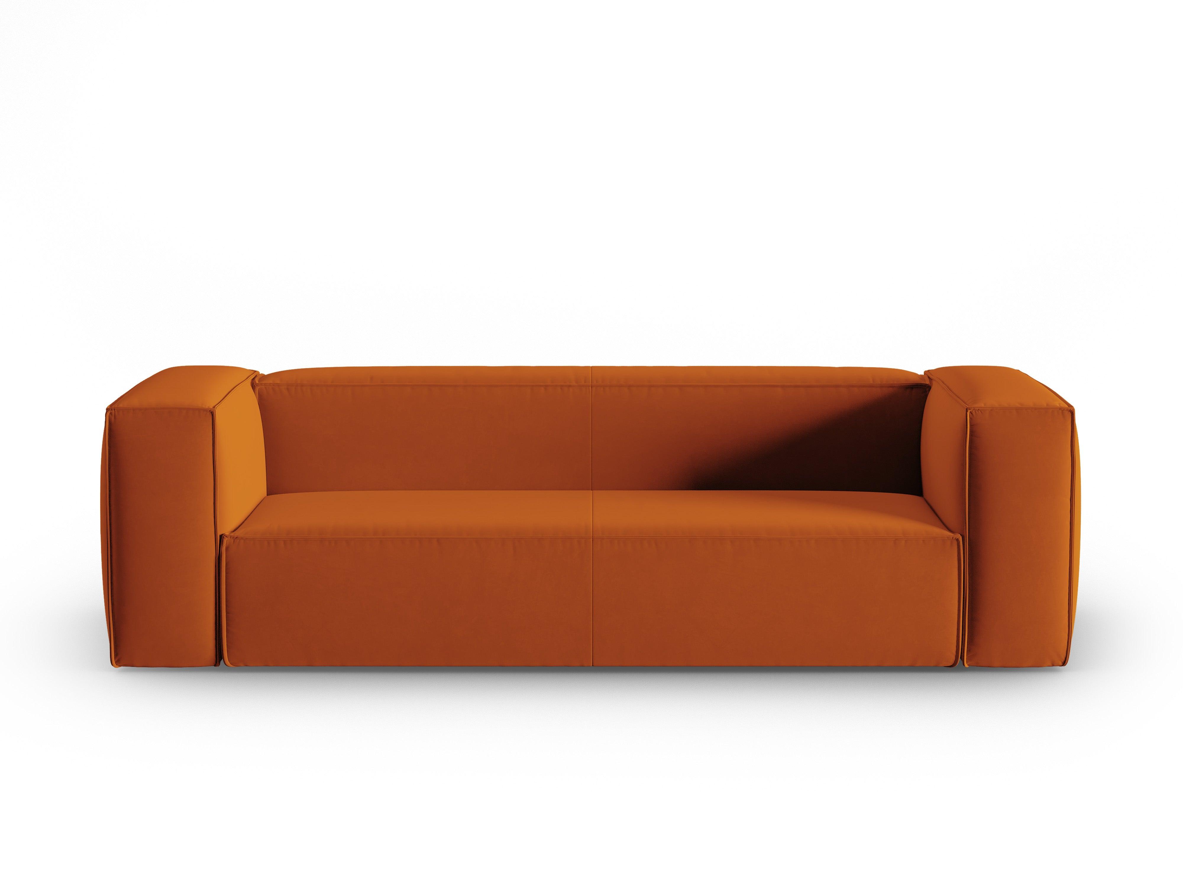 Sofa aksamitna 4-osobowa MACKAY terracotta Cosmopolitan Design Eye on Design