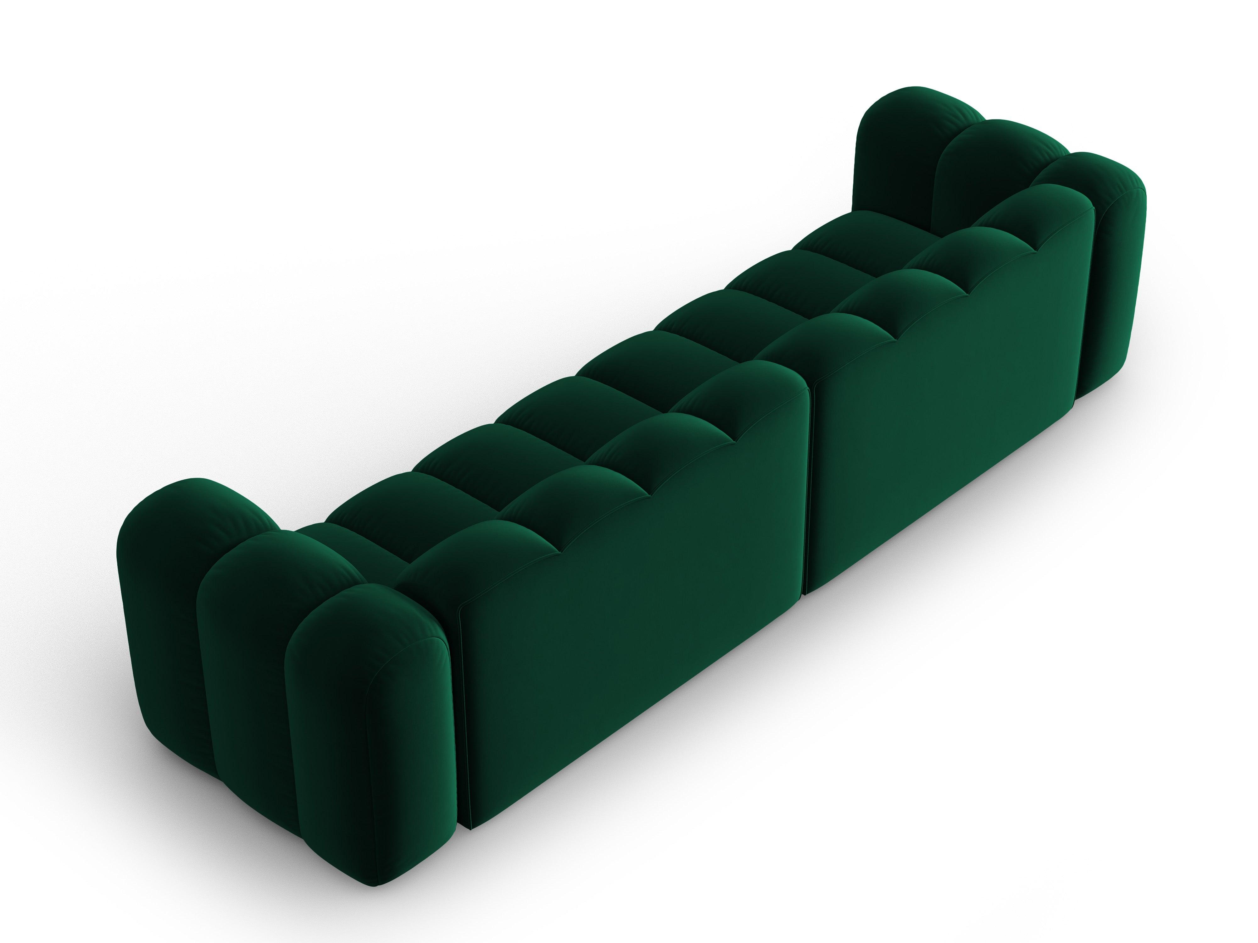 Sofa aksamitna 4-osobowa SKYLER butelkowy zielony Interieurs 86 Eye on Design