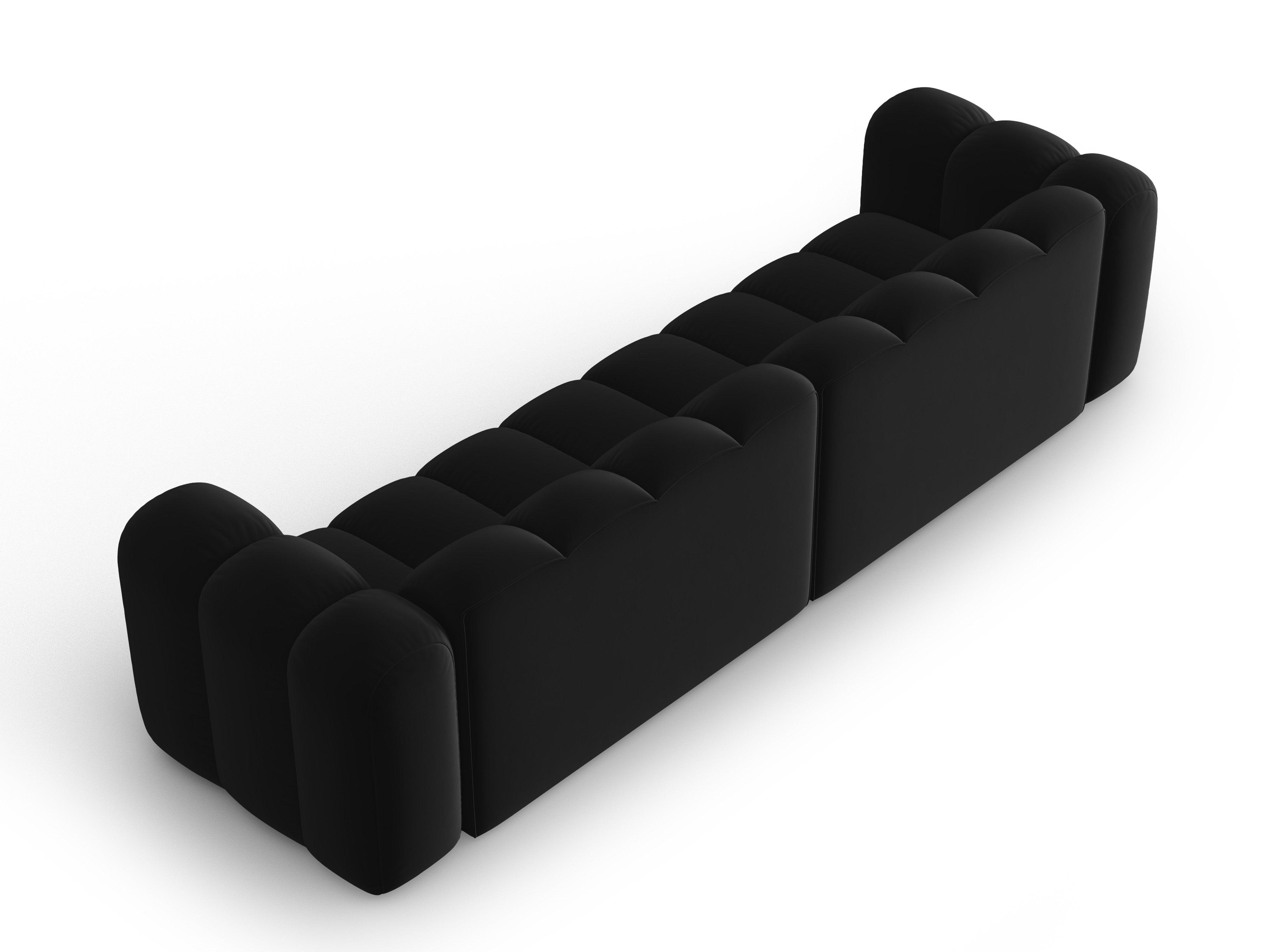 Sofa aksamitna 4-osobowa SKYLER czarny Interieurs 86 Eye on Design