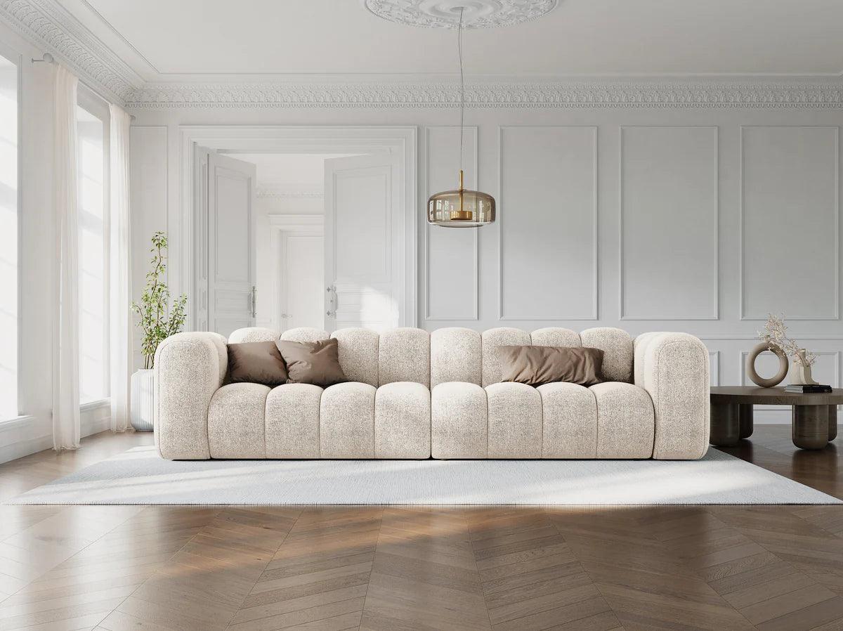 Sofa aksamitna 4-osobowa SKYLER granatowy Interieurs 86 Eye on Design