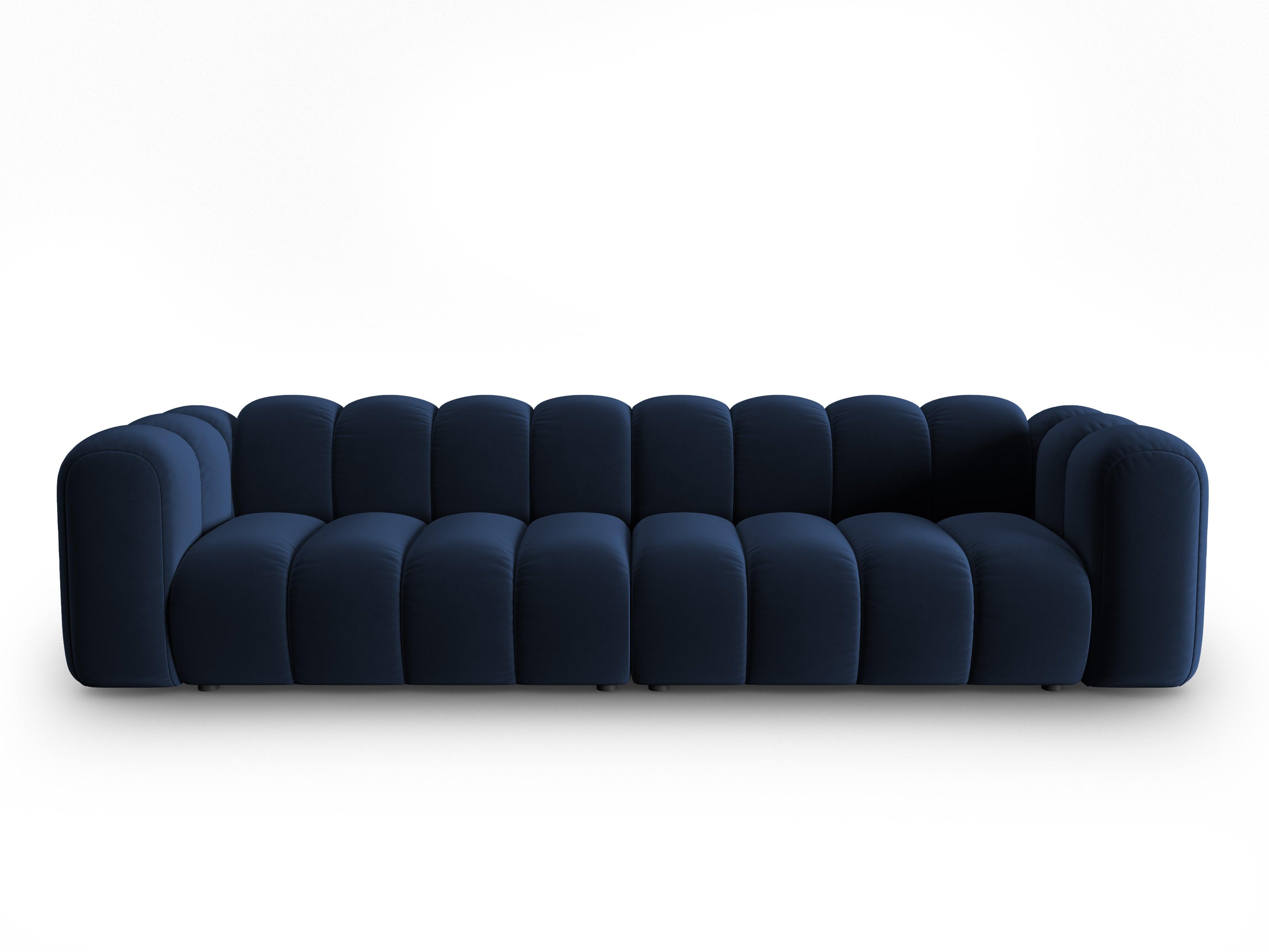 Sofa aksamitna 4-osobowa SKYLER granatowy Interieurs 86 Eye on Design