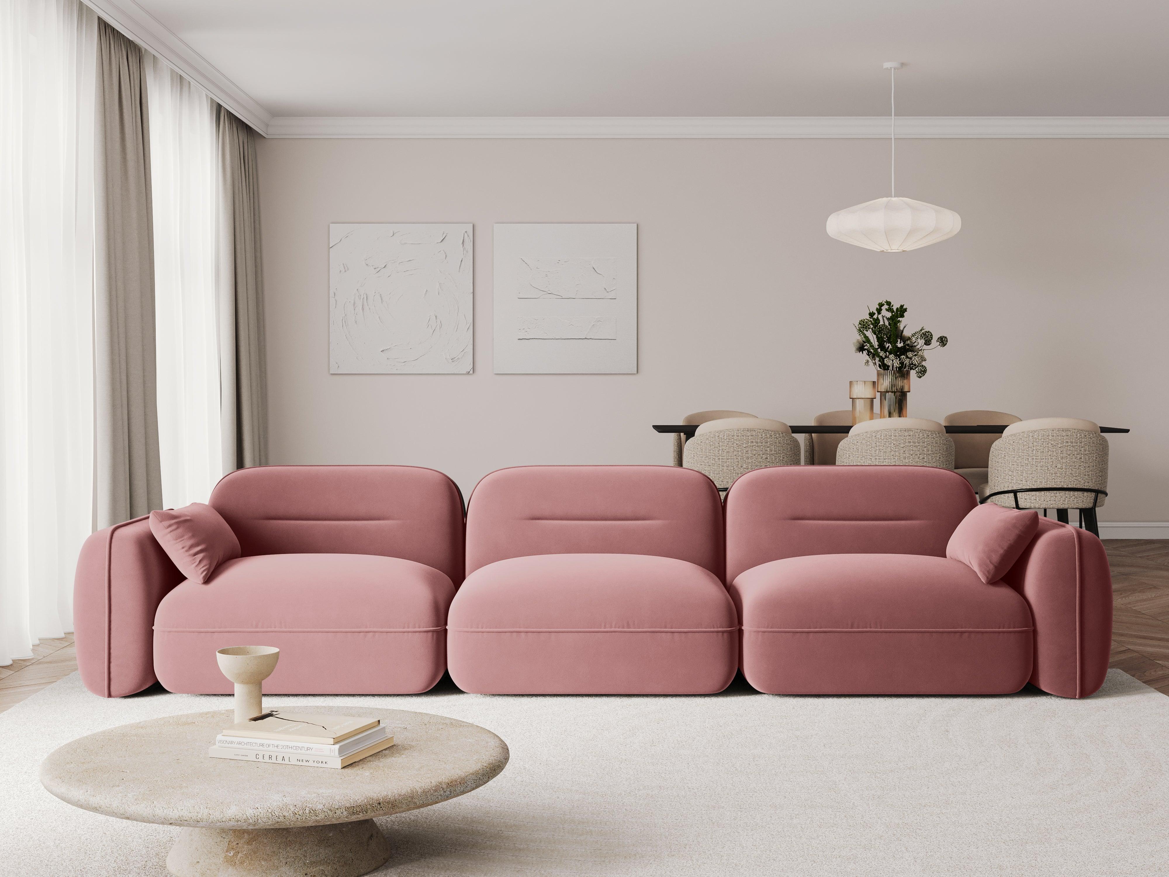 Sofa modułowa aksamitna 4-osobowa SYDNEY łososiowy Cosmopolitan Design Eye on Design
